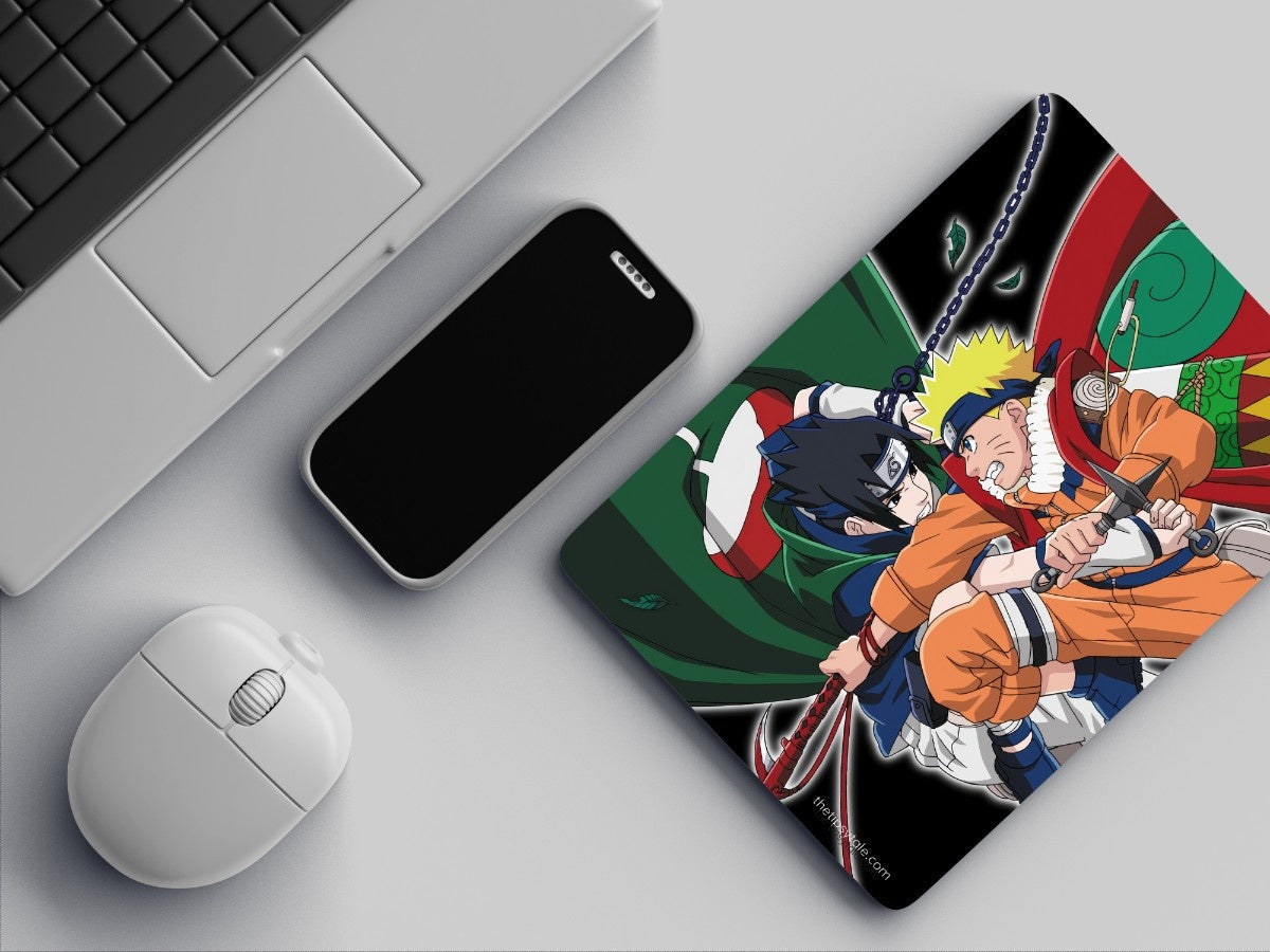 "SASUKE VS NARUTO" Mousepad Enhance Your Workspace with Style