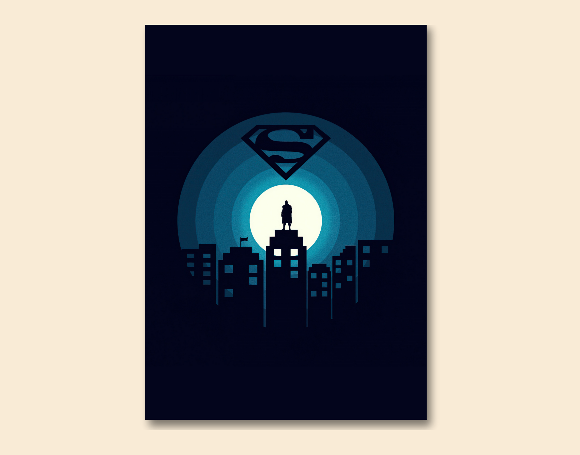 "SUPERMAN: METROPOLIS "- Shiny & Sturdy Metallic Poster Art That Pops & Sticks