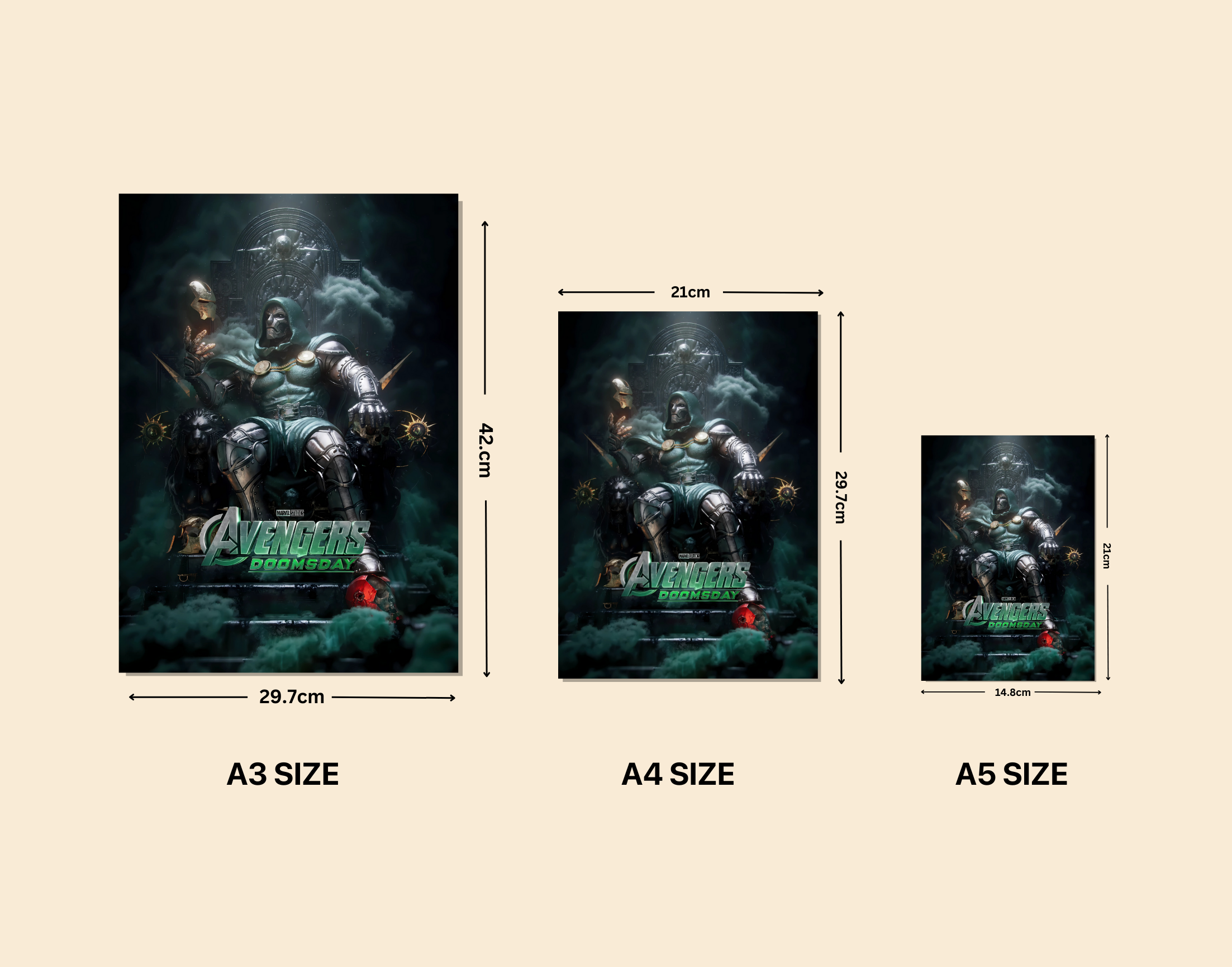 "AVENGERS:DOOMSDAY"- Shiny & Sturdy Metallic Poster Art That Pops & Sticks