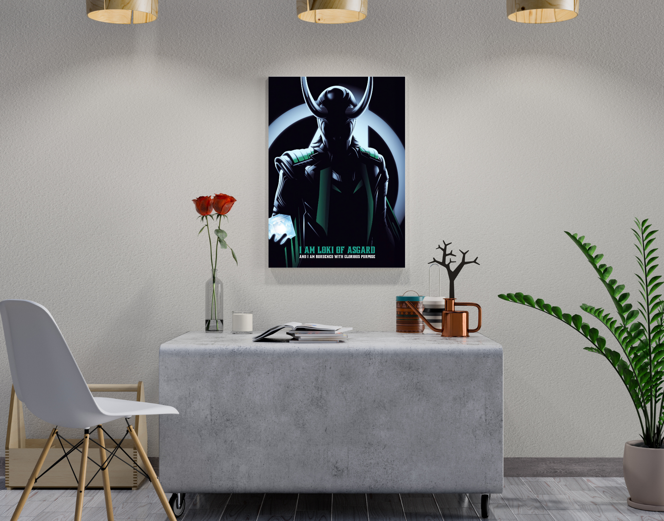 "I AM LOKI OF ASGARD"- Shiny & Sturdy Metallic Poster Art That Pops & Sticks