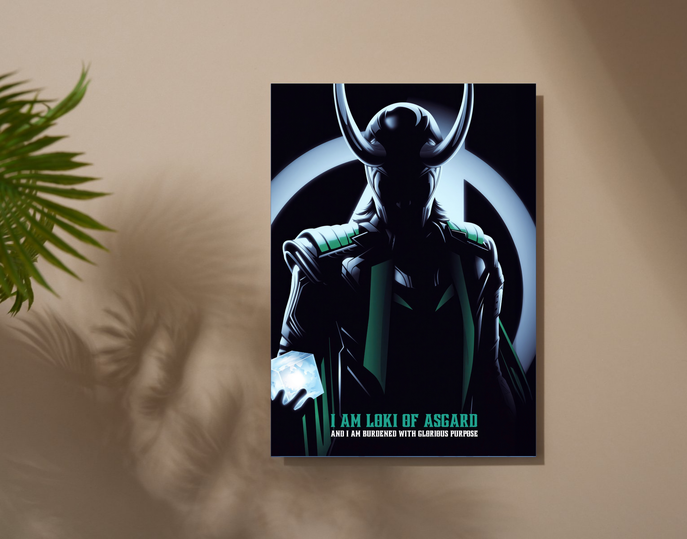 "I AM LOKI OF ASGARD"- Shiny & Sturdy Metallic Poster Art That Pops & Sticks