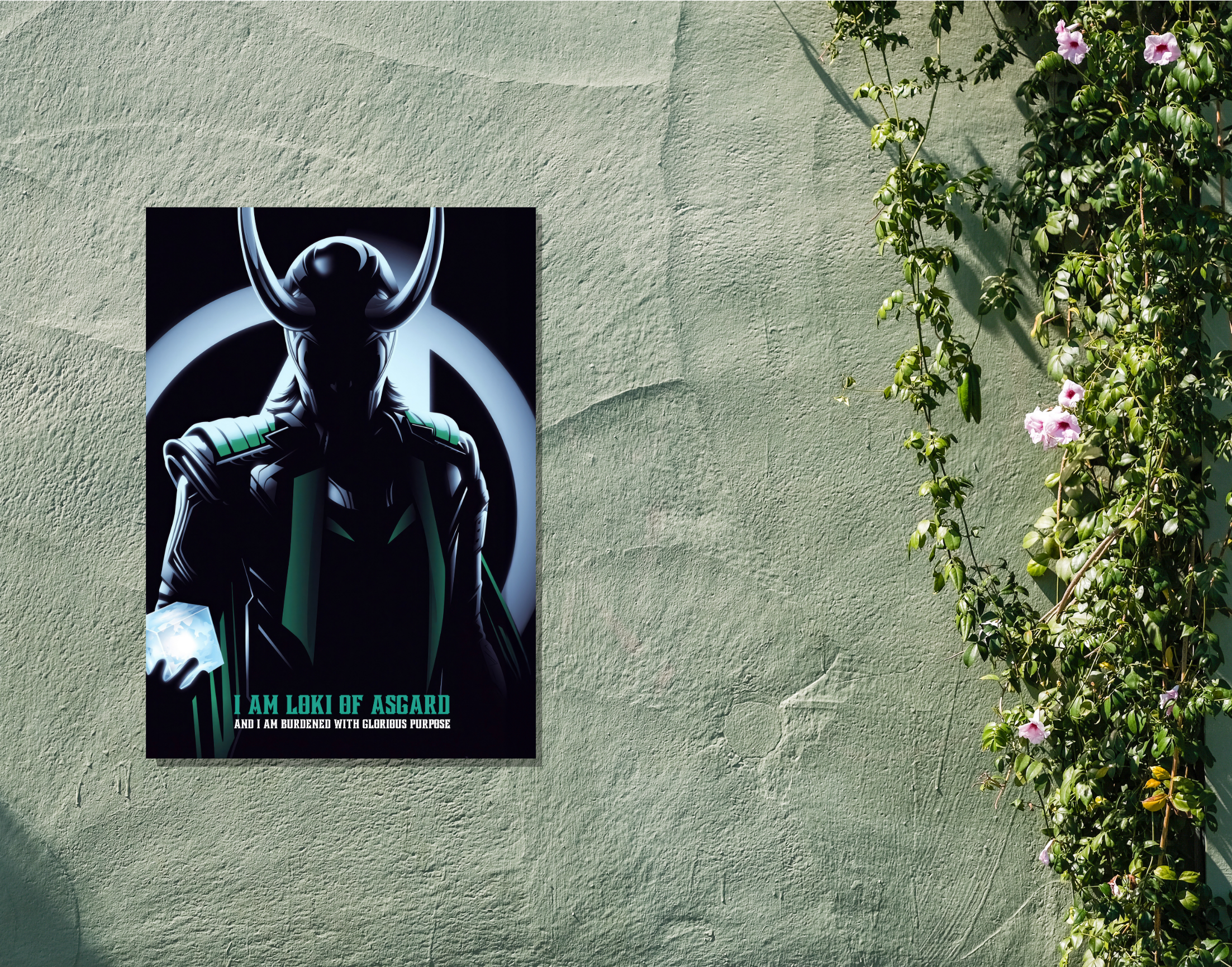 "I AM LOKI OF ASGARD"- Shiny & Sturdy Metallic Poster Art That Pops & Sticks