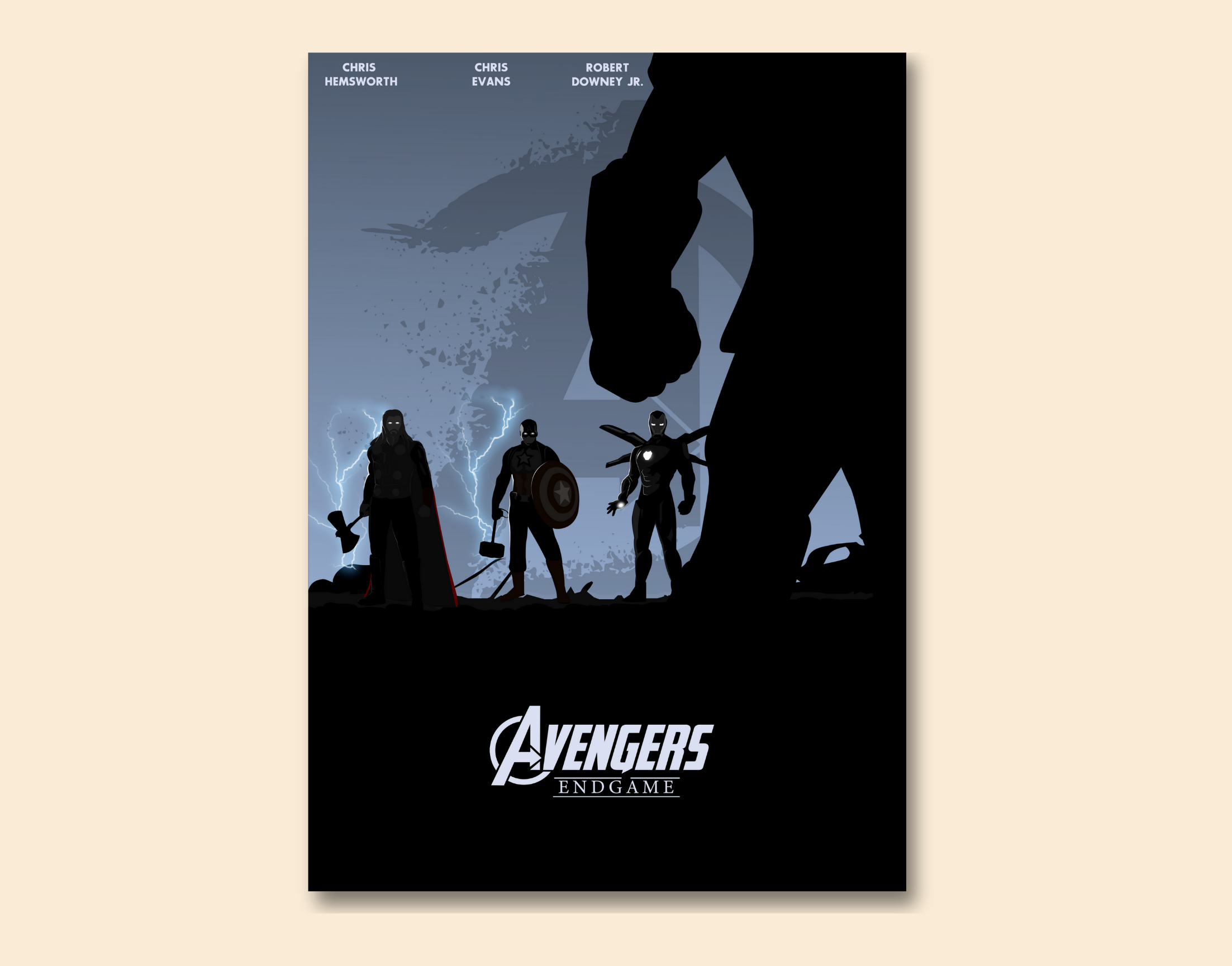 "END GAME : AVENGERS"- Shiny & Sturdy Metallic Poster Art That Pops & Sticks