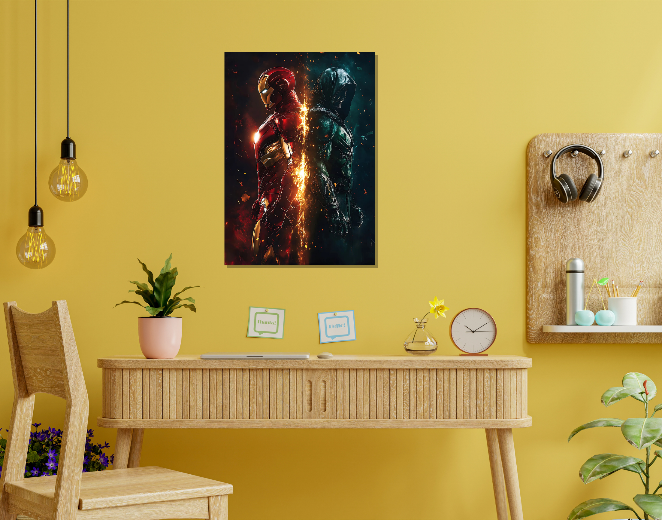 "IRON MAN VS DOCTOR DOOM"- Shiny & Sturdy Metallic Poster Art That Pops & Sticks