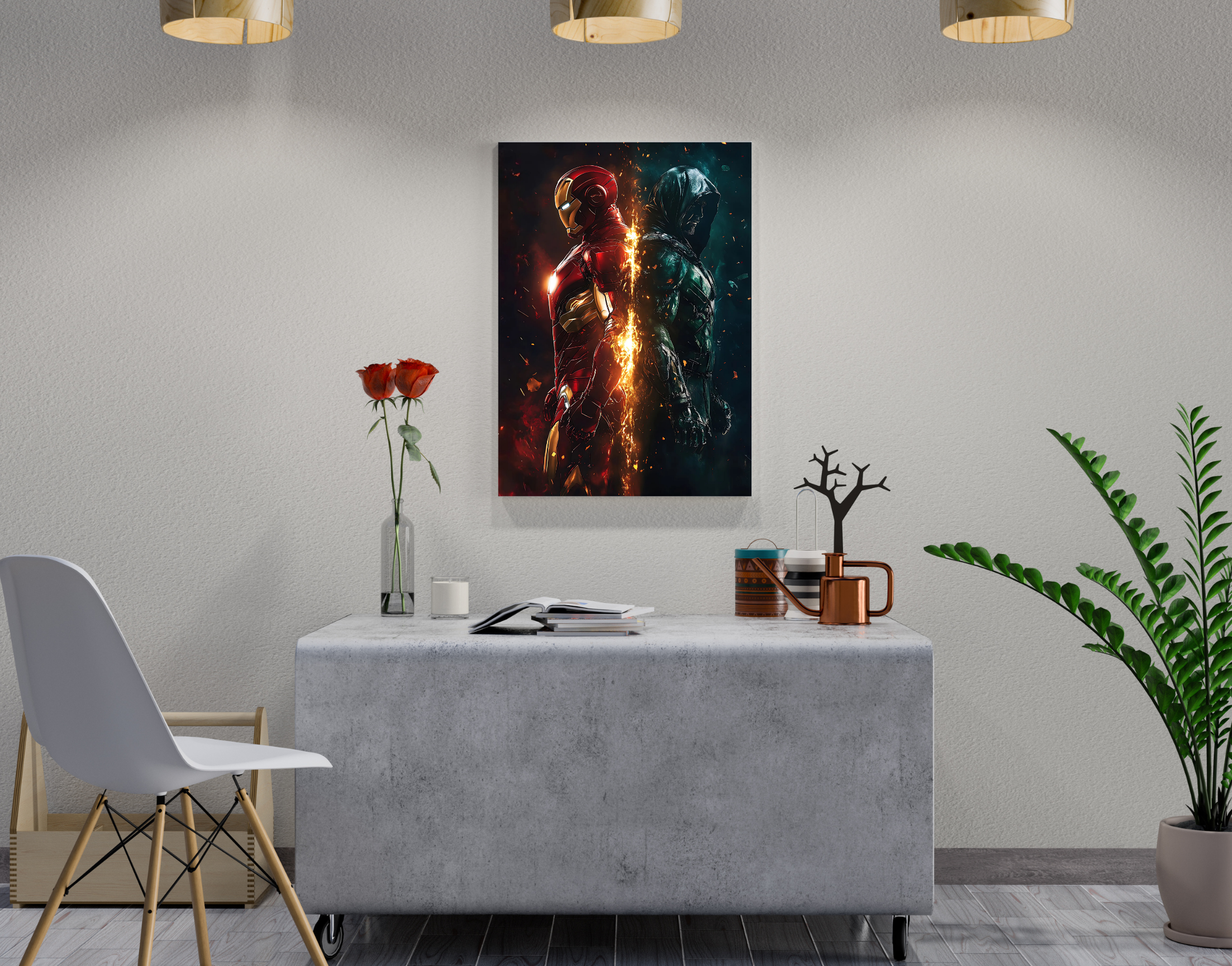 "IRON MAN VS DOCTOR DOOM"- Shiny & Sturdy Metallic Poster Art That Pops & Sticks