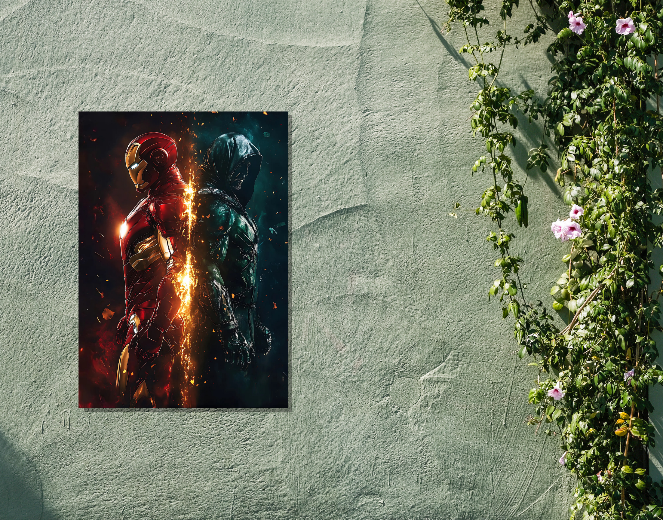 "IRON MAN VS DOCTOR DOOM"- Shiny & Sturdy Metallic Poster Art That Pops & Sticks