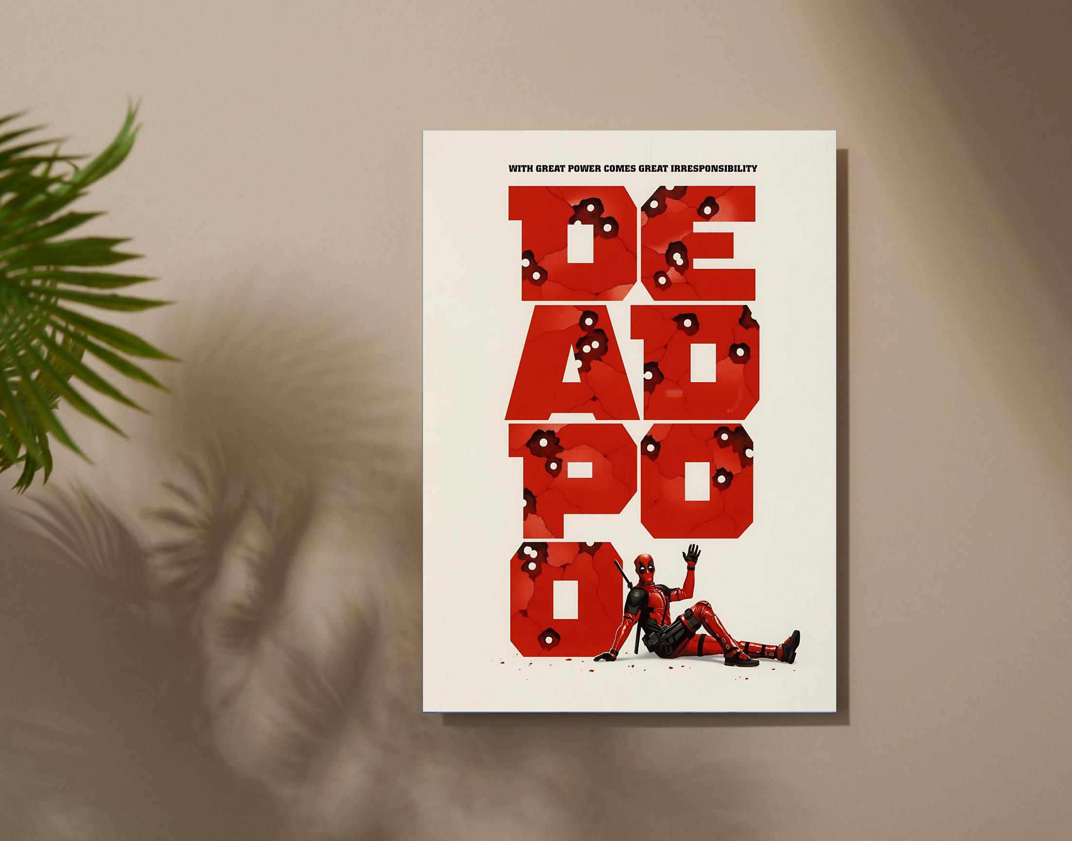 "IRRESPONSIBLE DEADPOOL"- Shiny & Sturdy Metallic Poster Art That Pops & Sticks