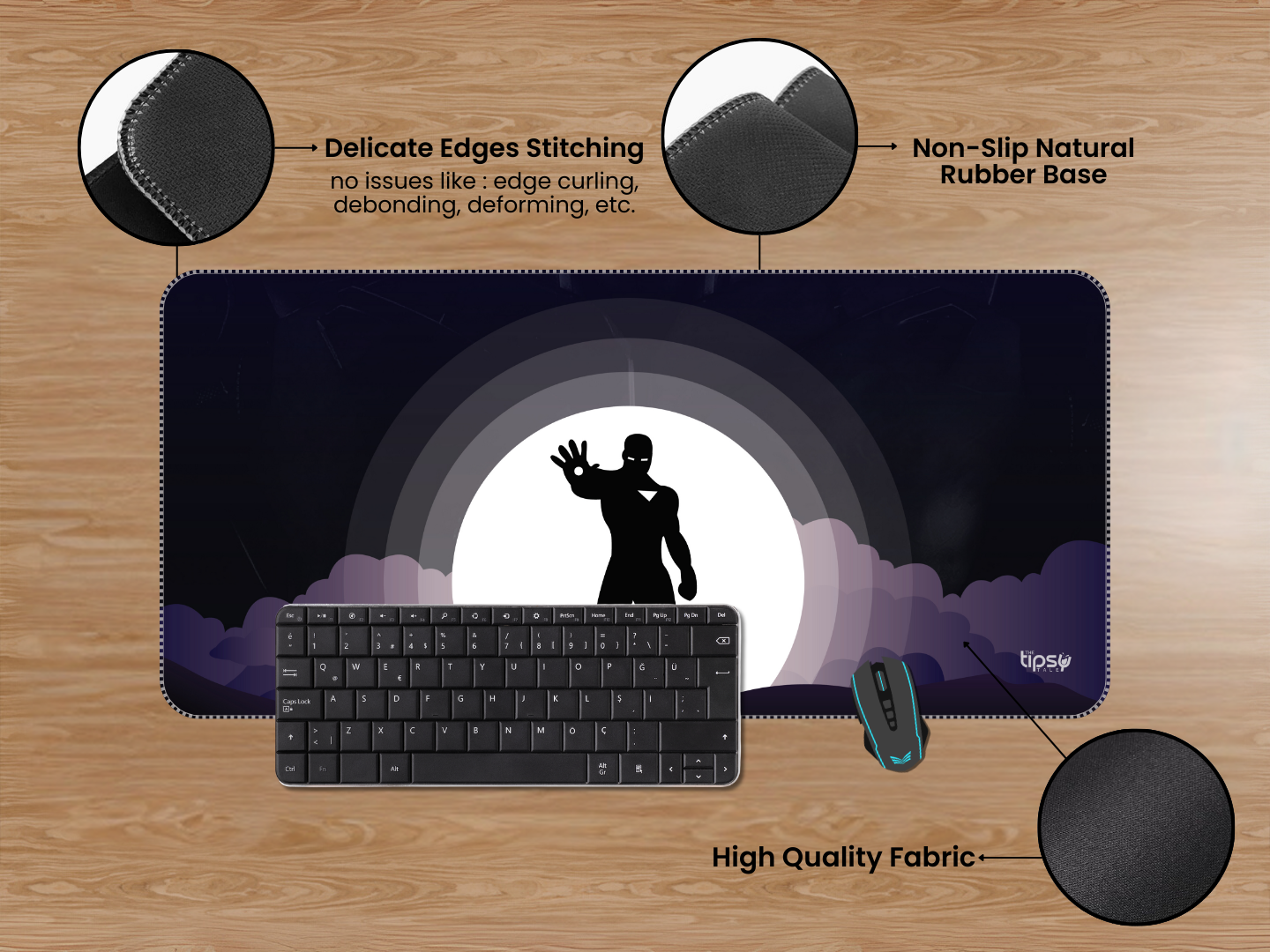 "IRON MAN #HEROVIBES" Gaming Mousepad Elevate Your Gaming Experience
