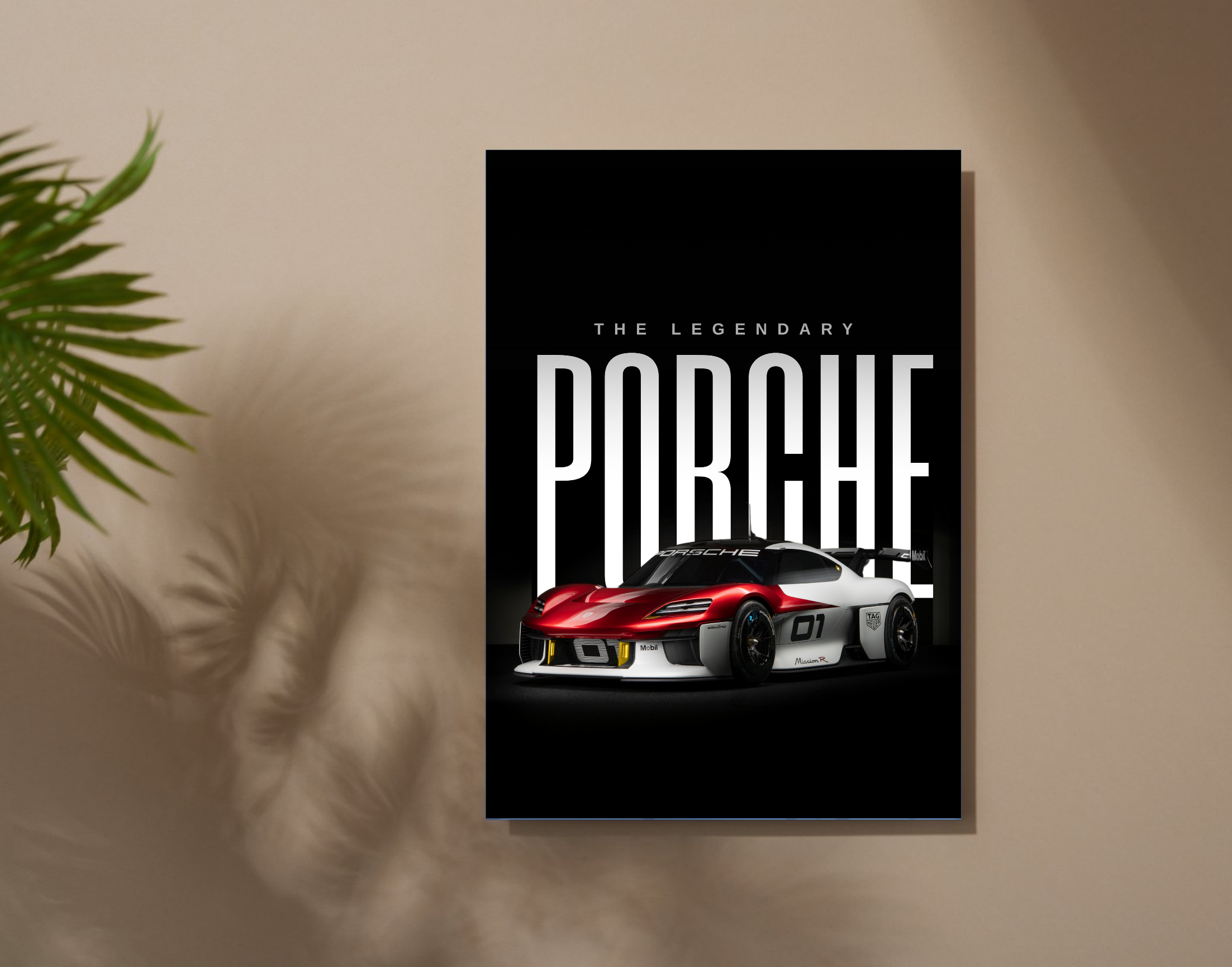 "PORCHE- THE LEGNDARY"- Shiny & Sturdy Metallic Poster Art That Pops & Sticks