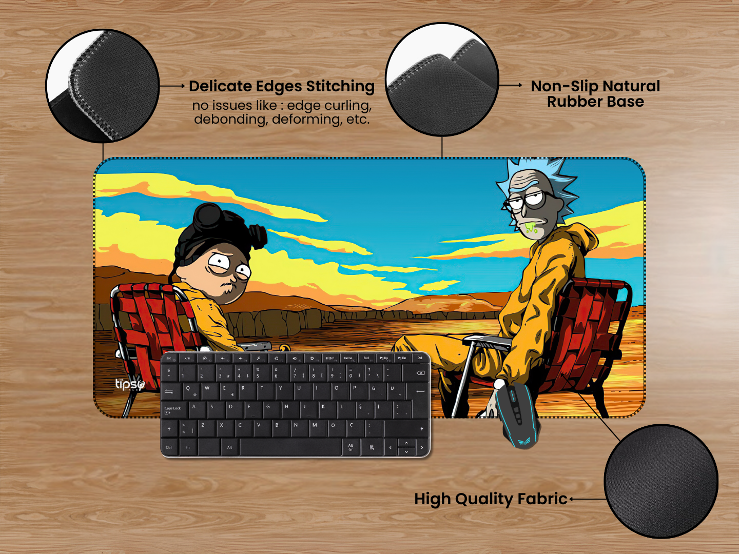 "BREAKING BAD: RICK AND MORTY EDITION" Gaming Mousepad Elevate Your Gaming Experience