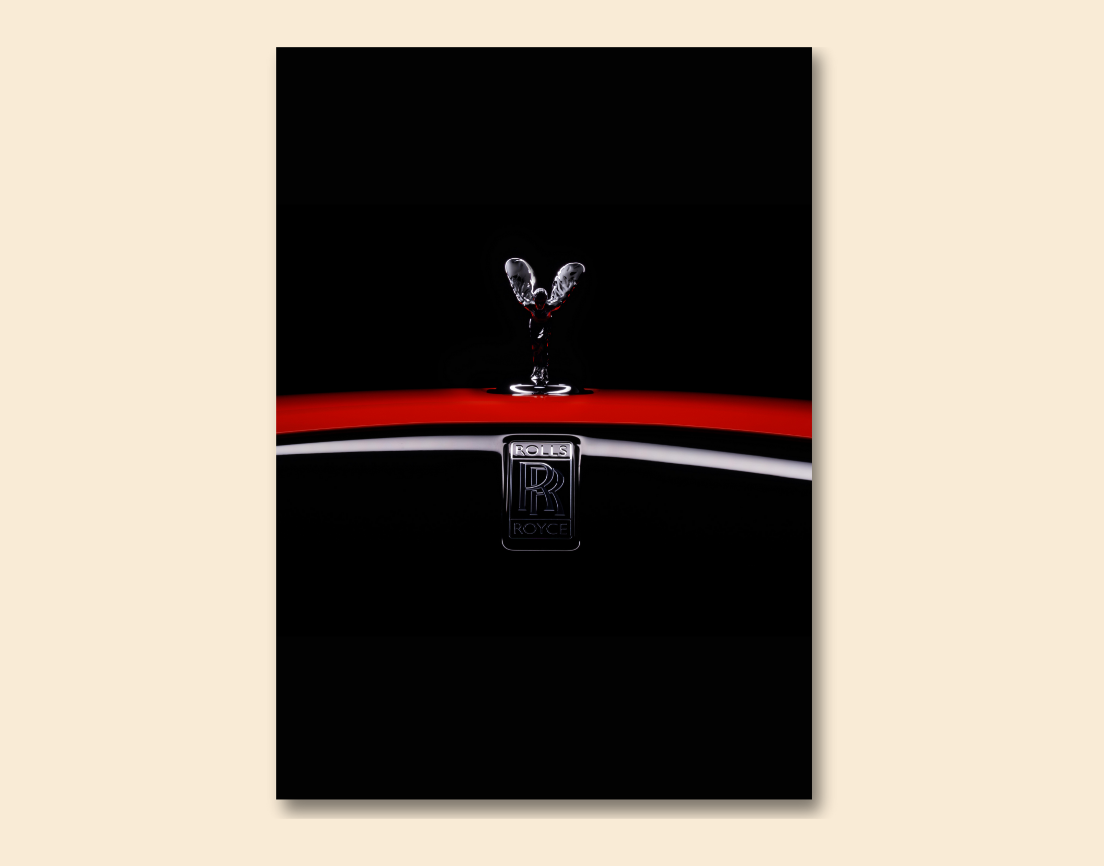 "ROLLS ROYCE- EMBLEM"- Shiny & Sturdy Metallic Poster Art That Pops & Sticks