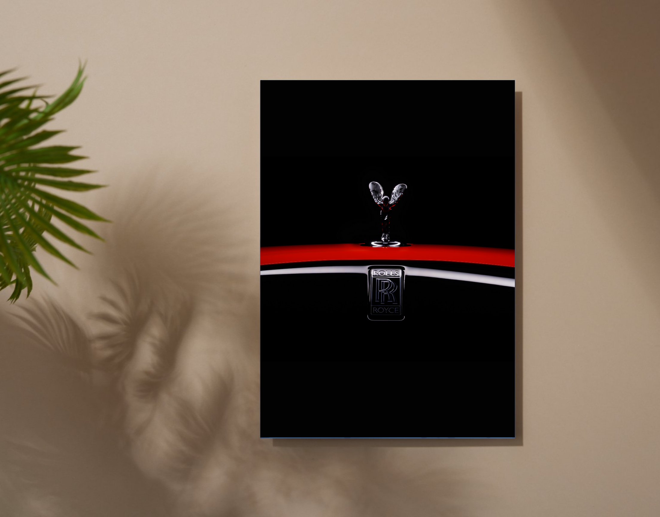 "ROLLS ROYCE- EMBLEM"- Shiny & Sturdy Metallic Poster Art That Pops & Sticks