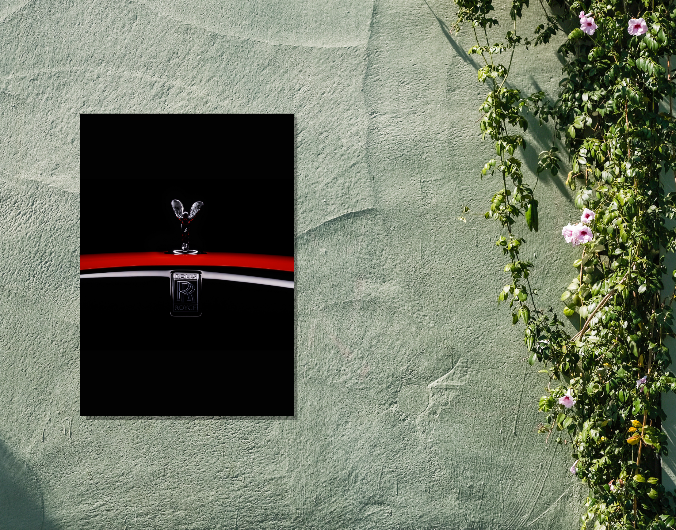 "ROLLS ROYCE- EMBLEM"- Shiny & Sturdy Metallic Poster Art That Pops & Sticks