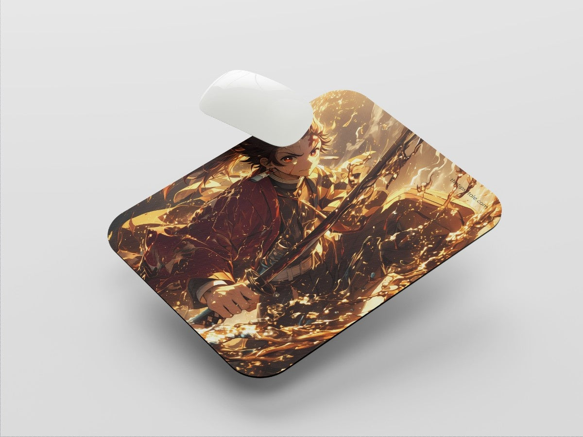 "Tanjiro kamado: The Water War" Mousepad Enhance Your Workspace with Style