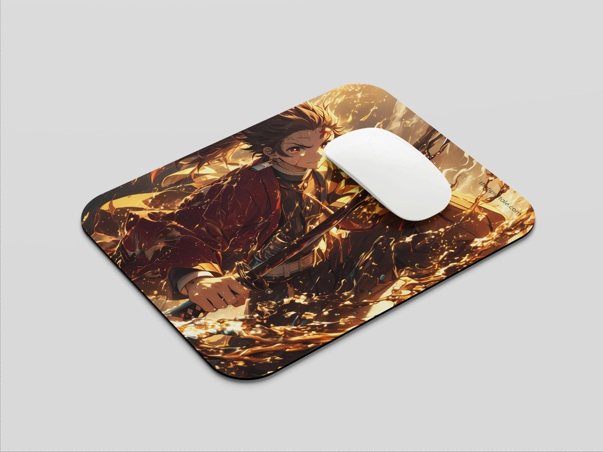 "Tanjiro kamado: The Water War" Mousepad Enhance Your Workspace with Style