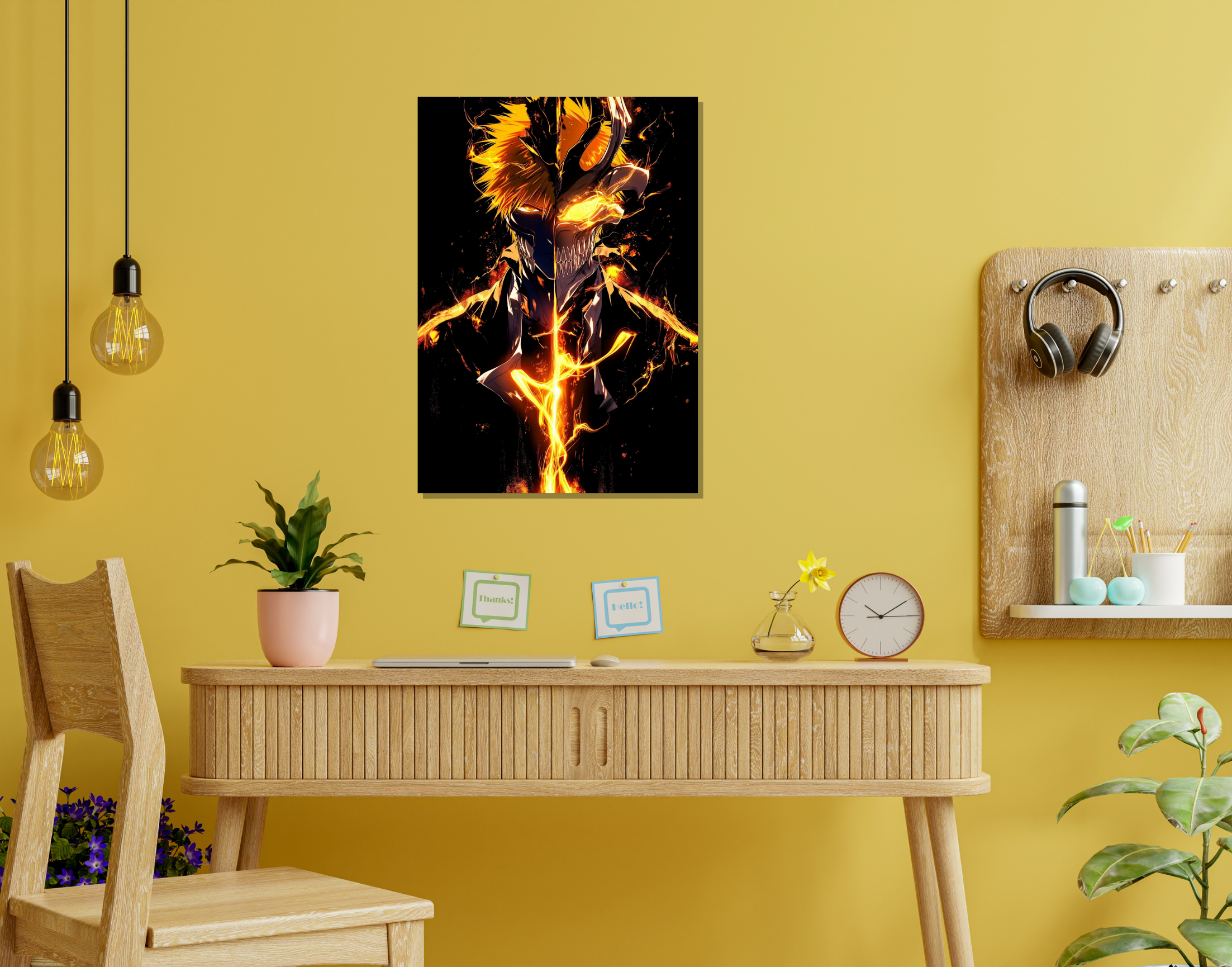 "ICHIGO-KUROSAKI"- Shiny & Sturdy Metallic Poster Art That Pops & Sticks