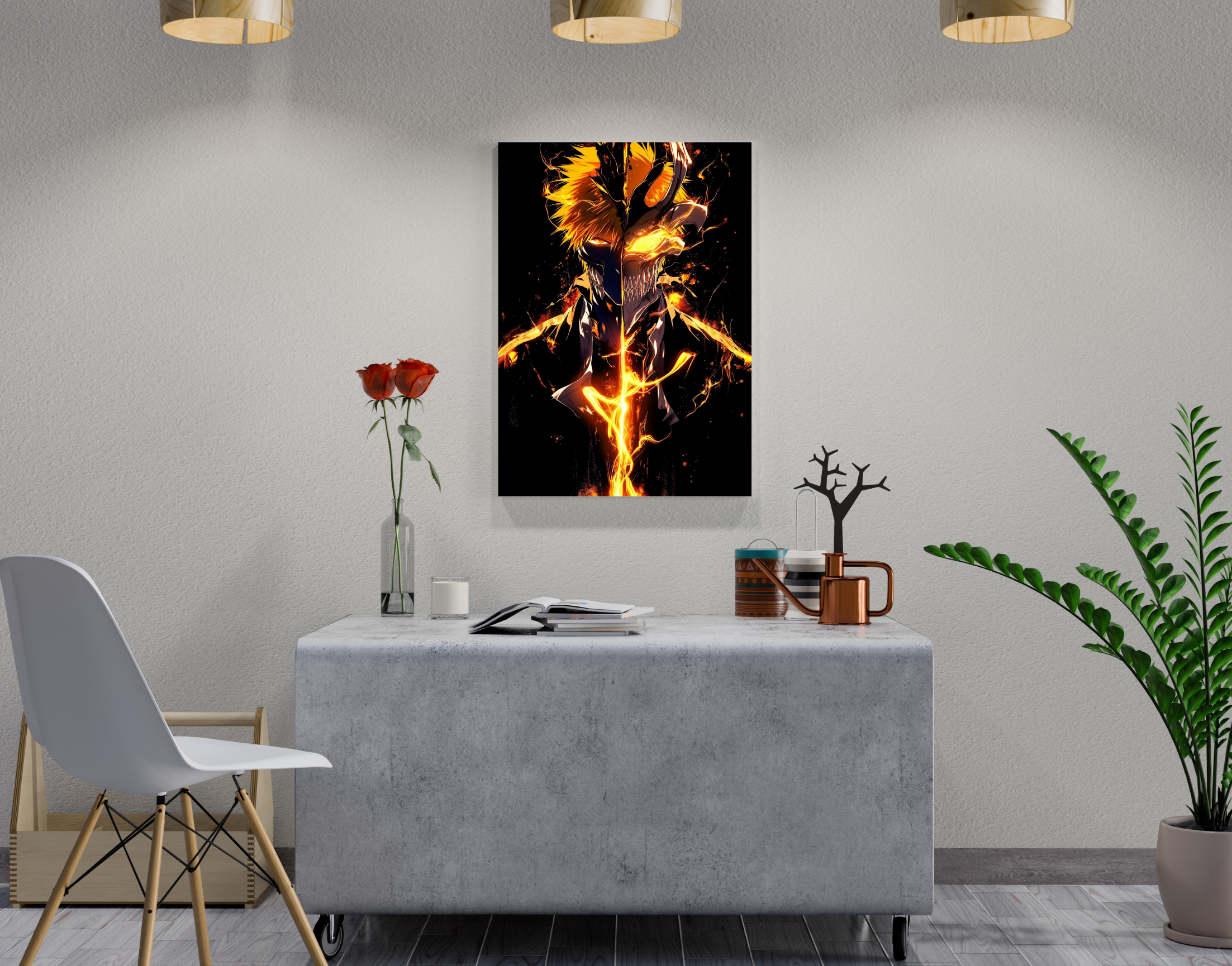 "ICHIGO-KUROSAKI"- Shiny & Sturdy Metallic Poster Art That Pops & Sticks