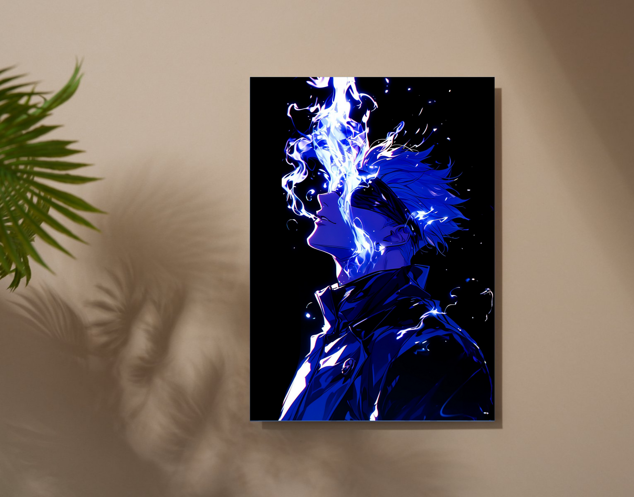 "SATORU GOJO : MANGA SERIES "- Shiny & Sturdy Metallic Poster Art That Pops & Sticks