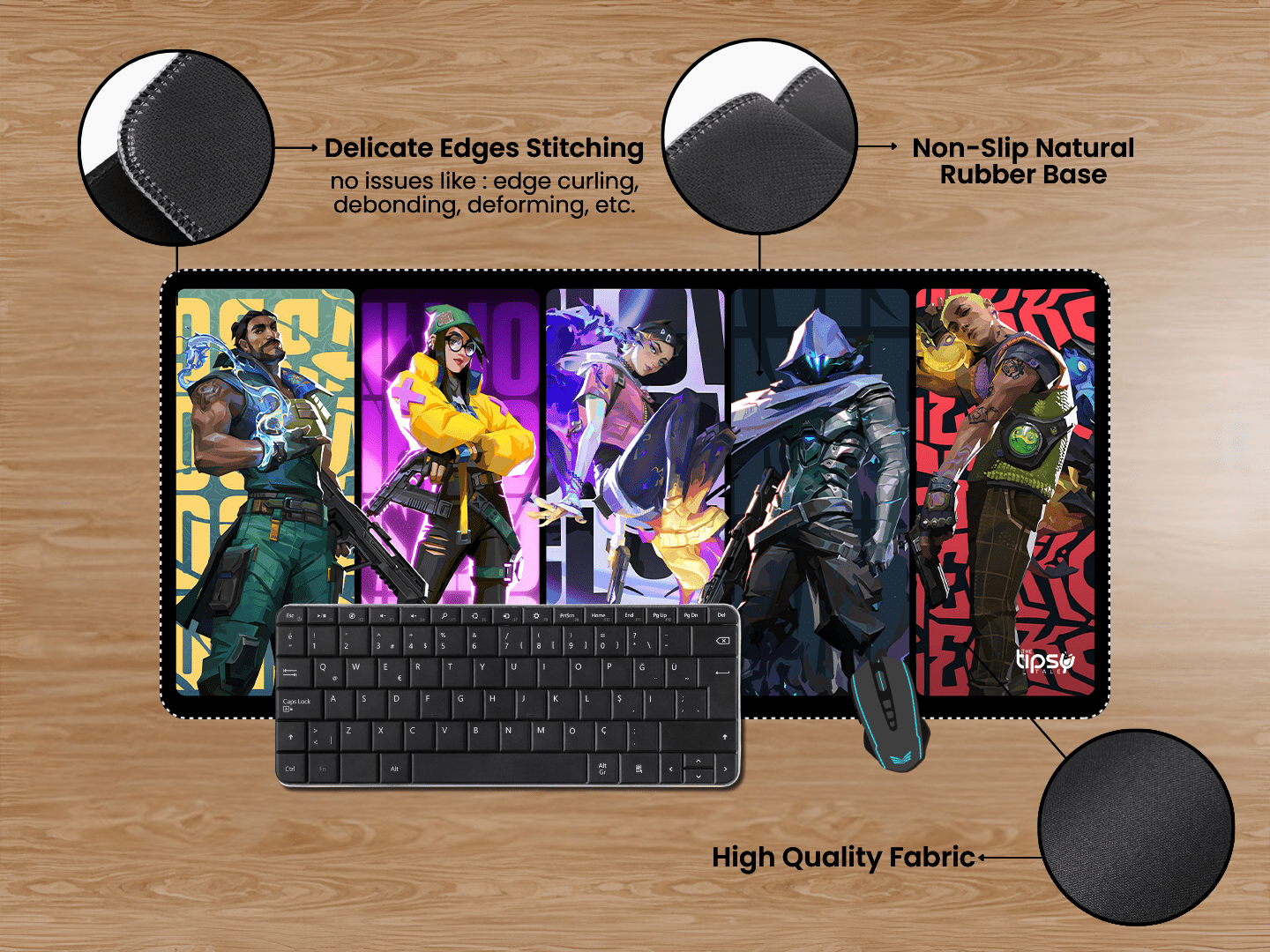 "VALORANT AGENTS- GAMING EDITION" Gaming Mousepad Elevate Your Gaming Experience
