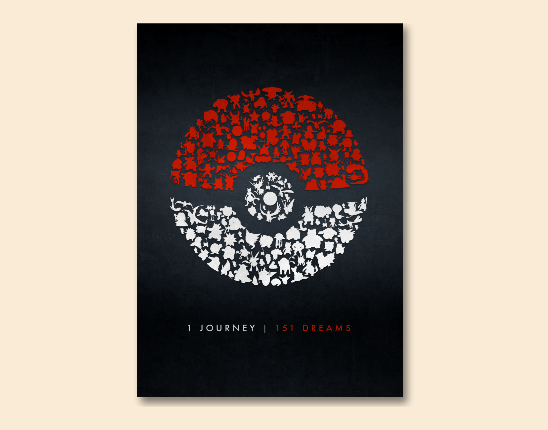 "POKEMON BALL"- Shiny & Sturdy Metallic Poster Art That Pops & Sticks
