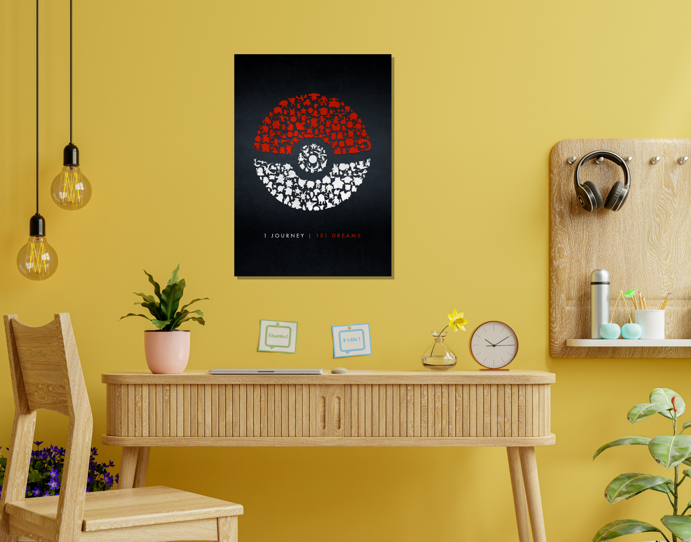 "POKEMON BALL"- Shiny & Sturdy Metallic Poster Art That Pops & Sticks