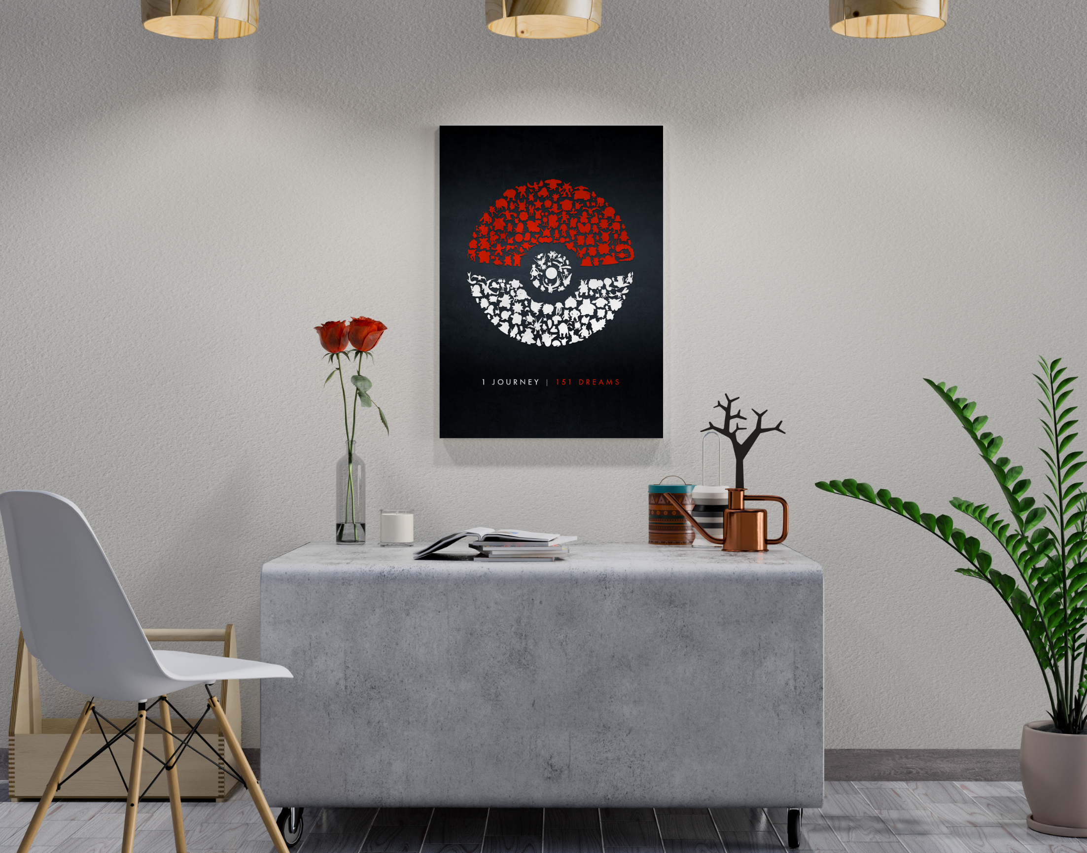 "POKEMON BALL"- Shiny & Sturdy Metallic Poster Art That Pops & Sticks
