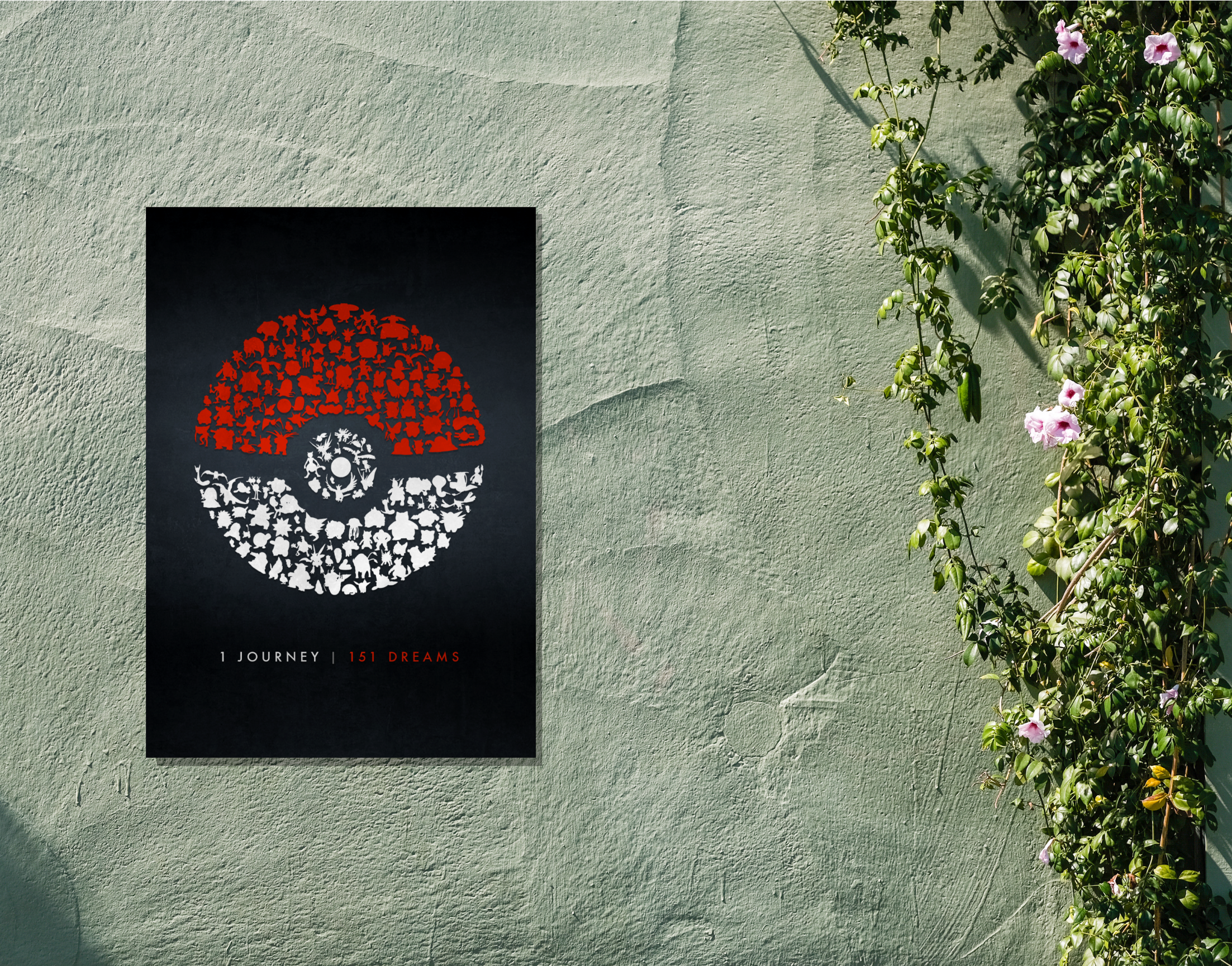 "POKEMON BALL"- Shiny & Sturdy Metallic Poster Art That Pops & Sticks