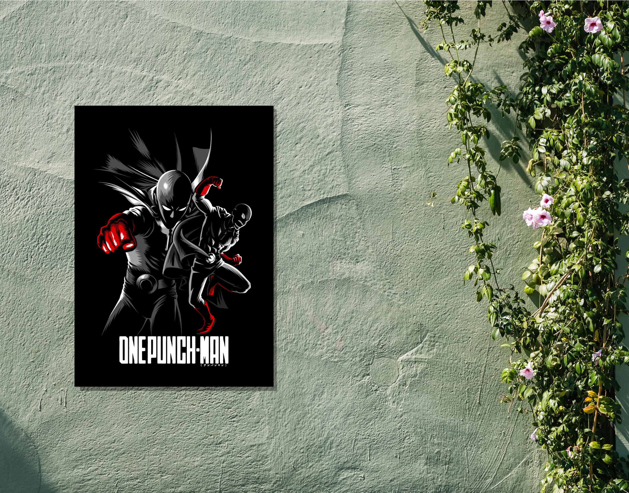 "ONE PUNCH MAN"- Shiny & Sturdy Metallic Poster Art That Pops & Sticks