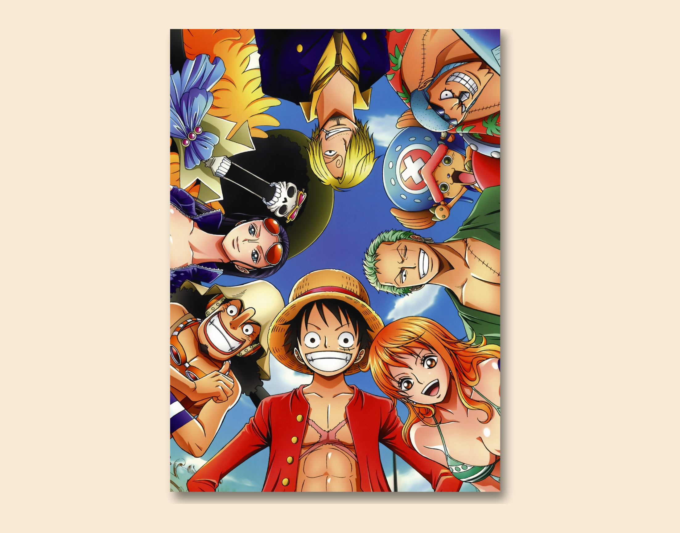 "ONE PIECE- THE CREW"- Shiny & Sturdy Metallic Poster Art That Pops & Sticks