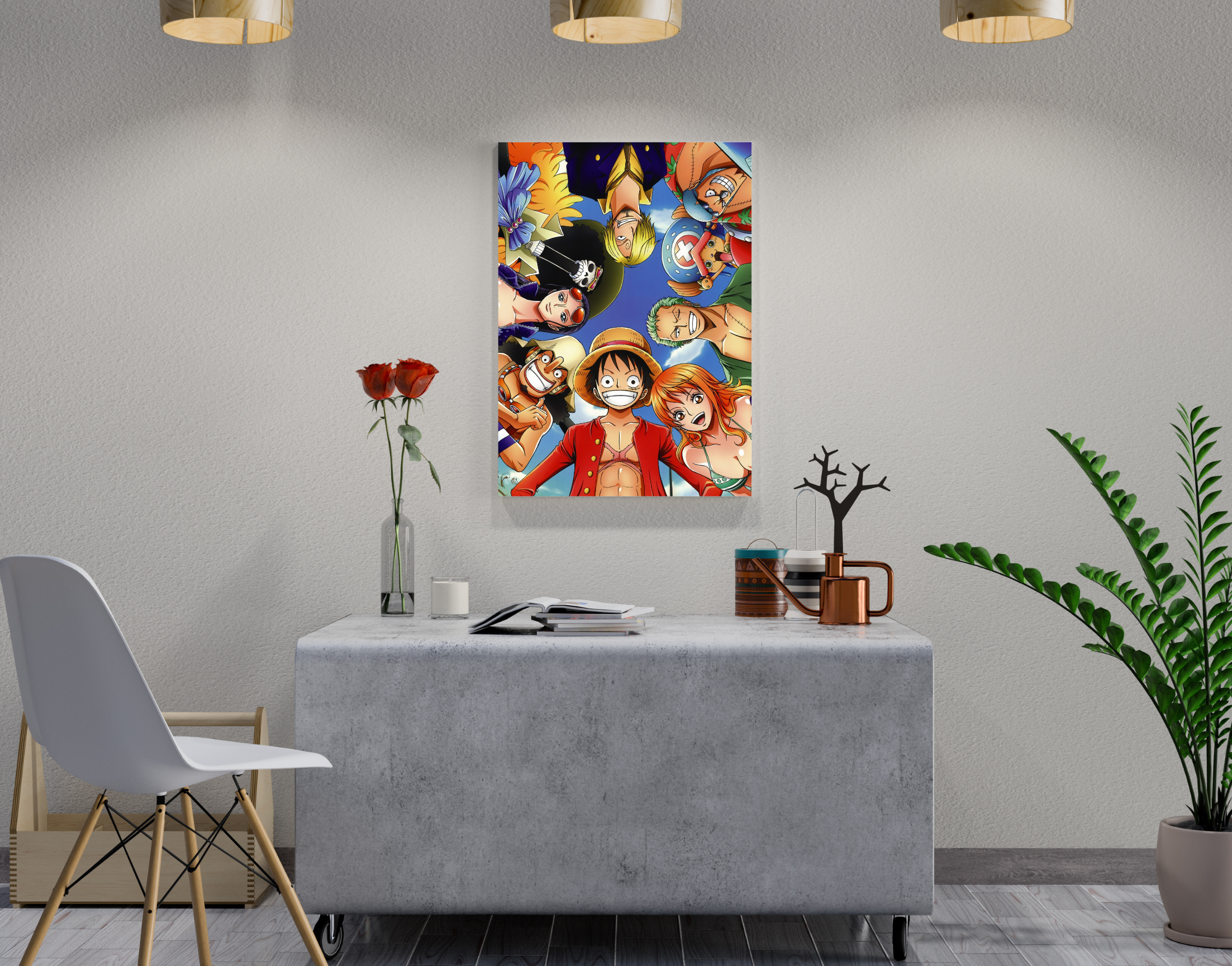 "ONE PIECE- THE CREW"- Shiny & Sturdy Metallic Poster Art That Pops & Sticks