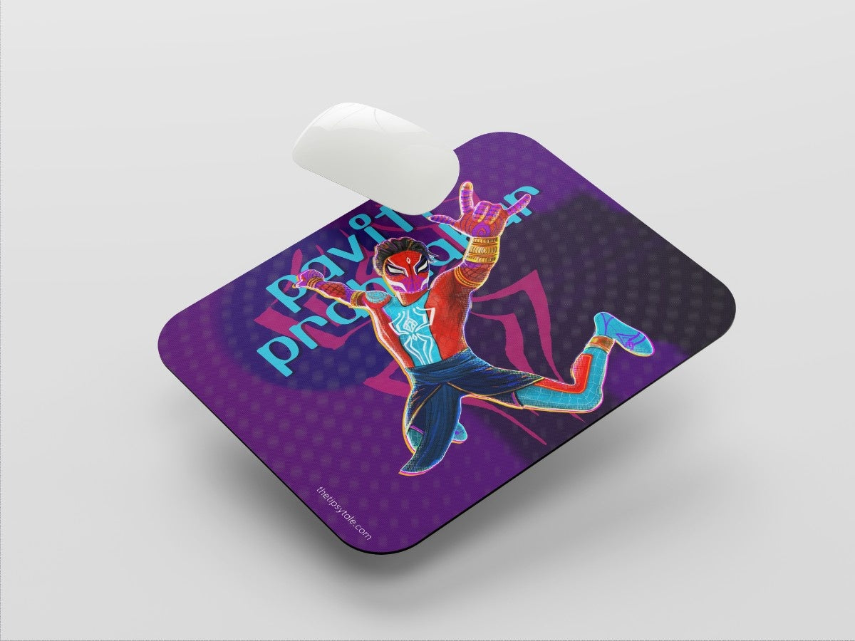 "PAVITR PRABHAKAR- SPIDER VERSE" Mousepad Enhance Your Workspace with Style