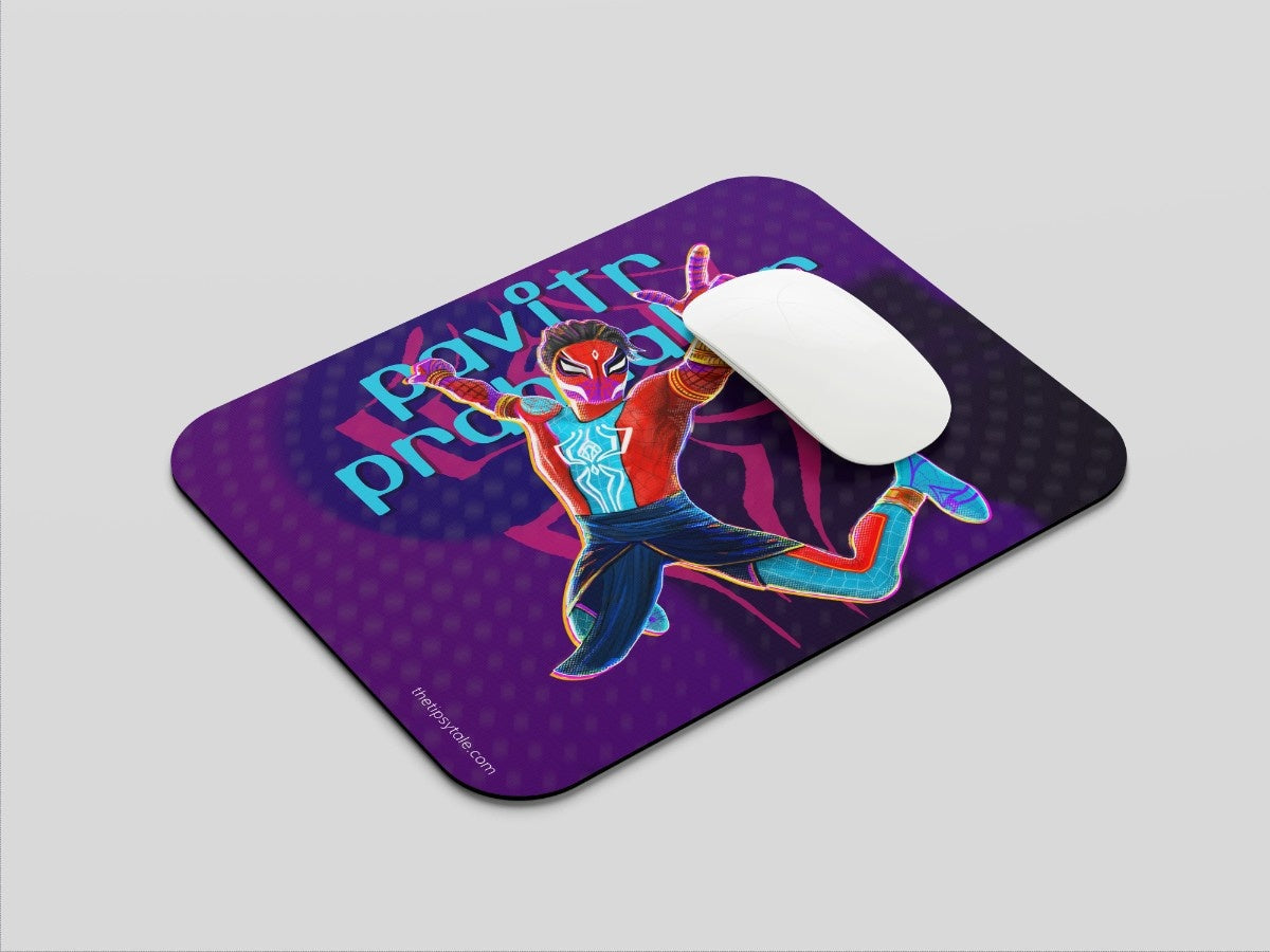 "PAVITR PRABHAKAR- SPIDER VERSE" Mousepad Enhance Your Workspace with Style