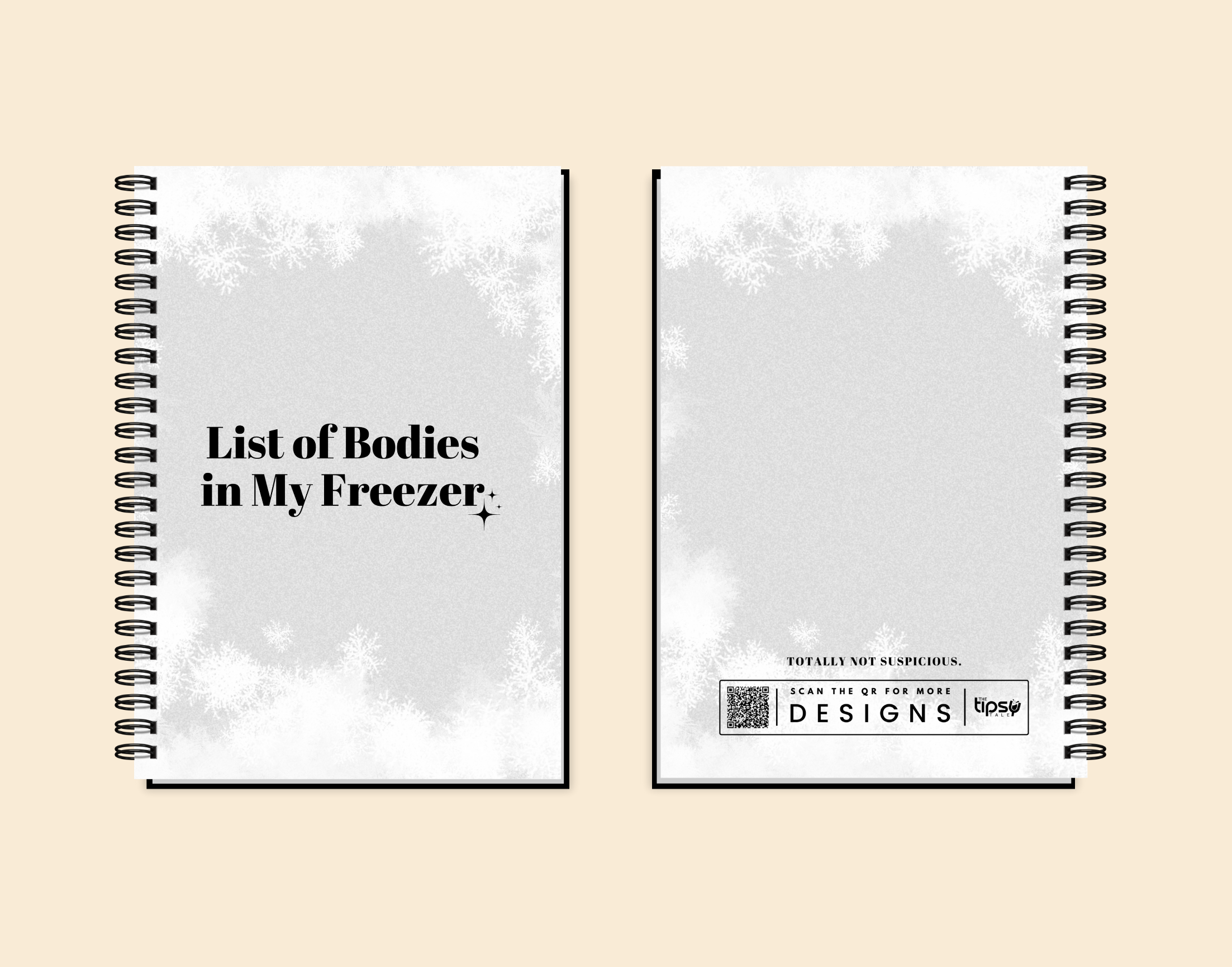 "LIST OF BODIES IN MY FREEZER" Elegant & Inspiring Diary for Daily Reflection