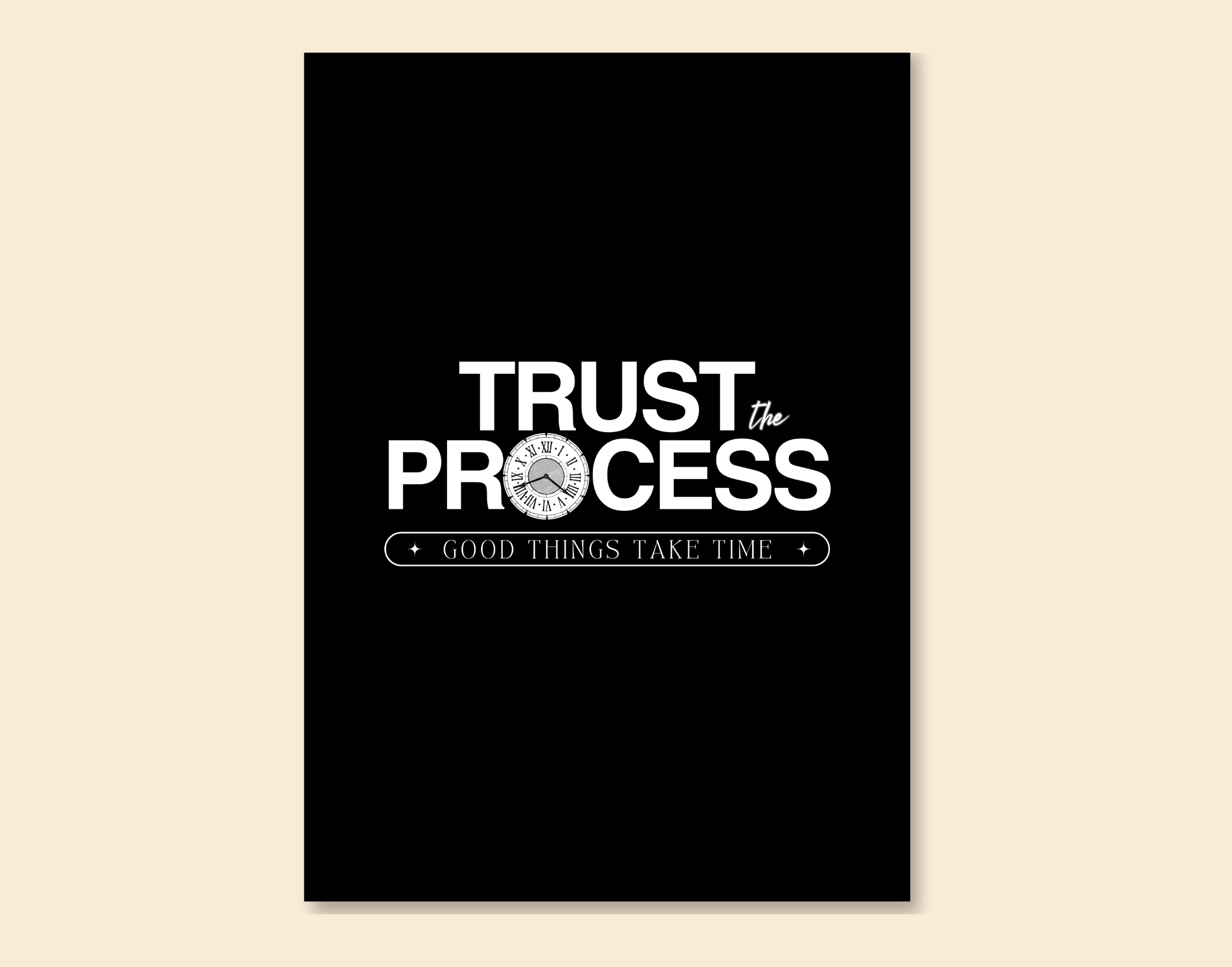 "TRUST THE PROCESS"- Shiny & Sturdy Metallic Poster Art That Pops & Sticks (Literally!)