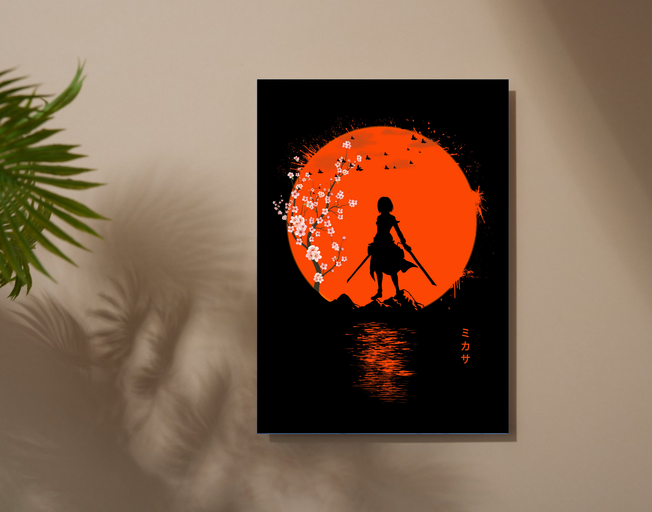 "MIKASA ACKERMAN"- Shiny & Sturdy Metallic Poster Art That Pops & Sticks