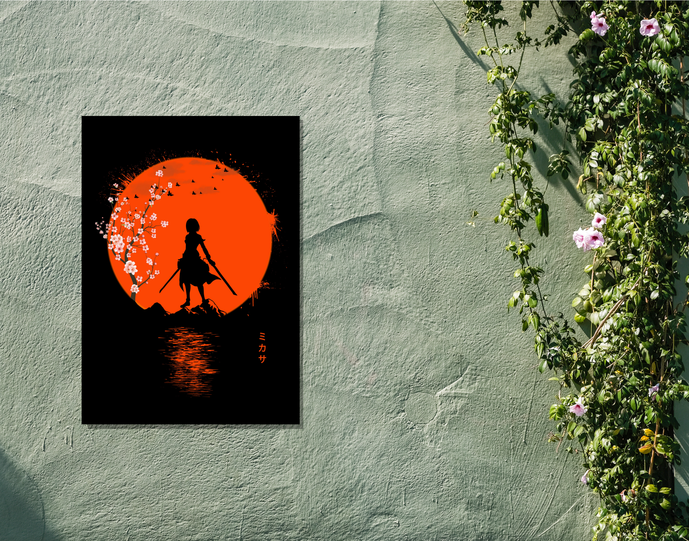 "MIKASA ACKERMAN"- Shiny & Sturdy Metallic Poster Art That Pops & Sticks