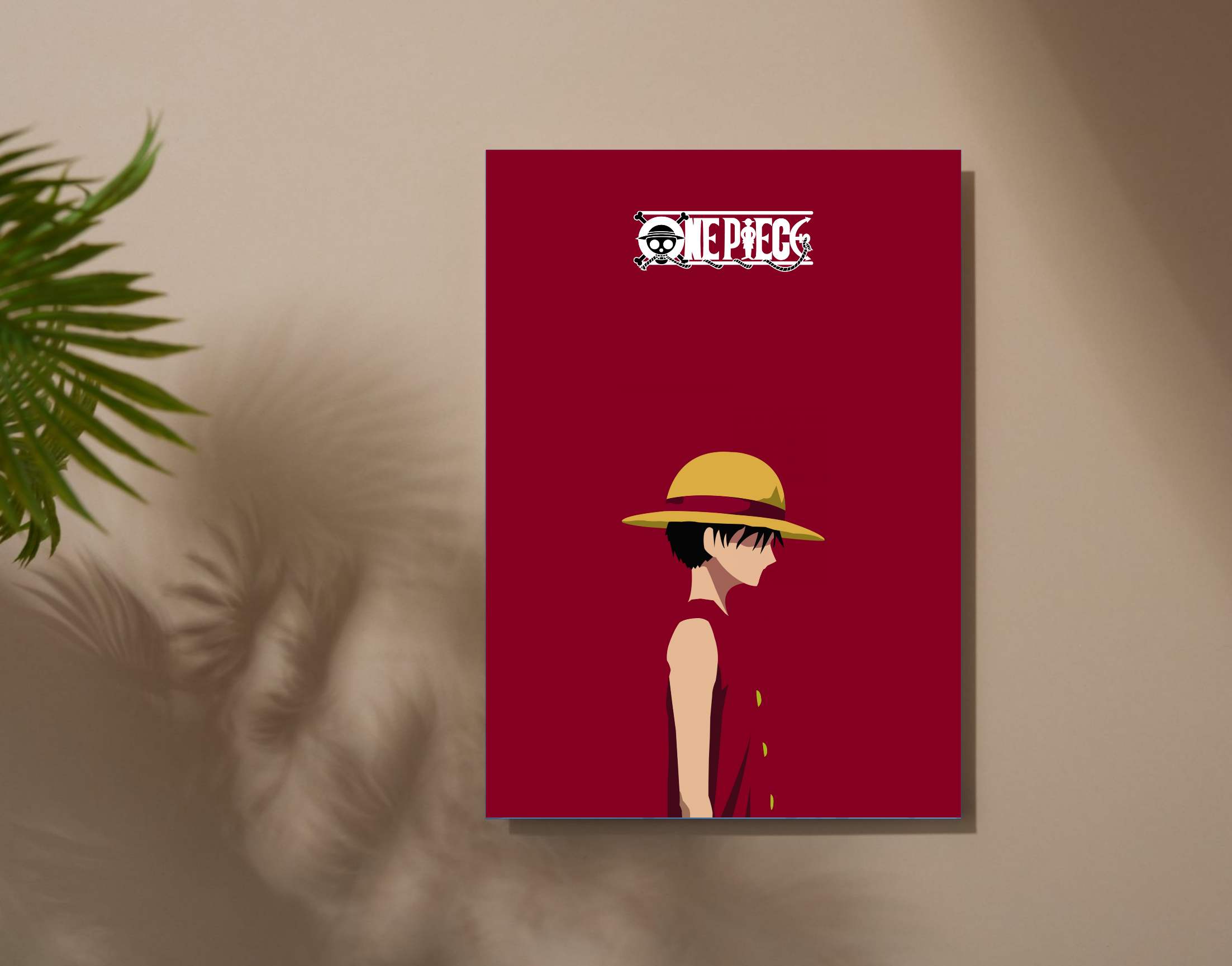 "MONKEY D LUFFY -ONE PIECE"- Shiny & Sturdy Metallic Poster Art That Pops & Sticks