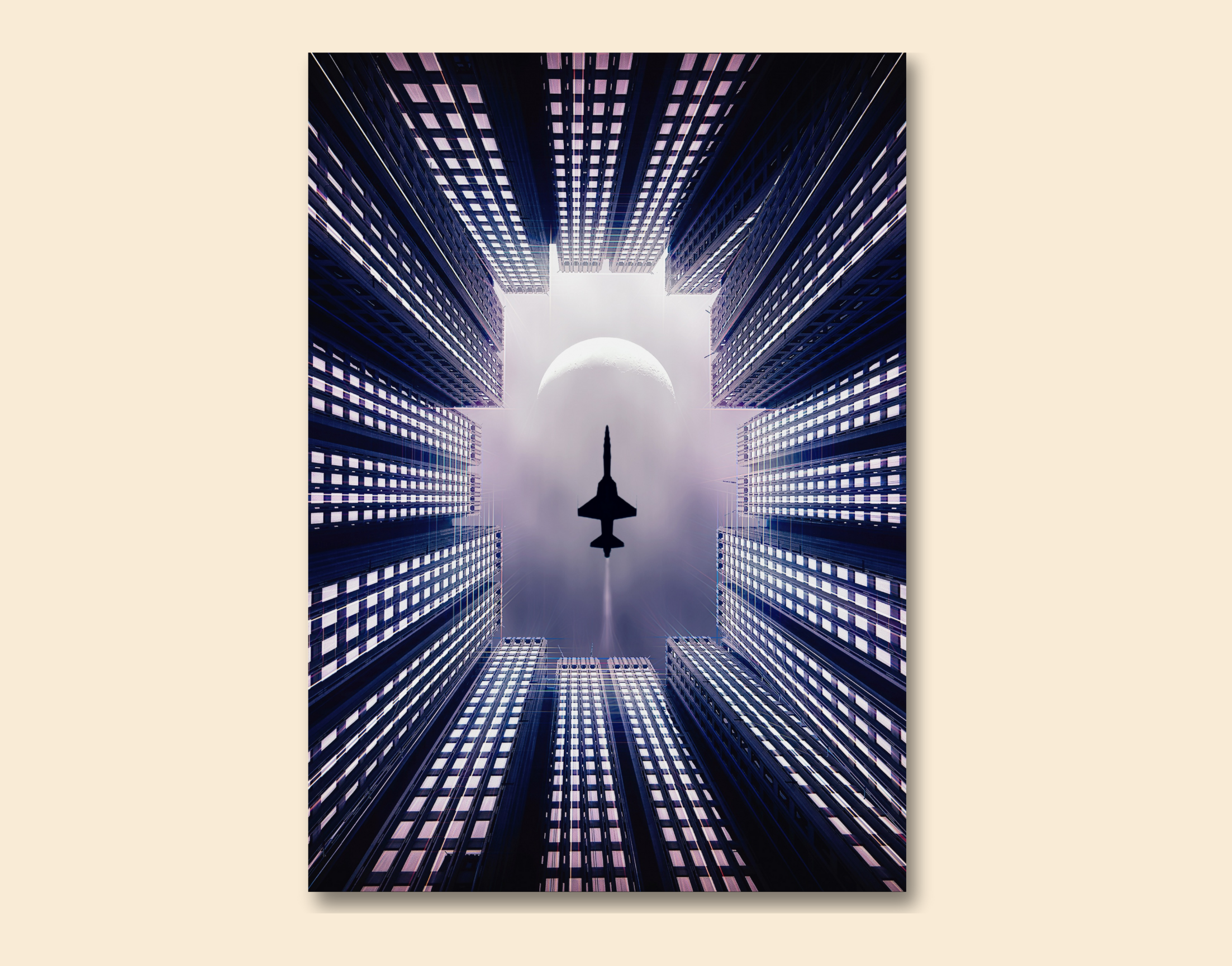 "REACH THE SKIES"- Shiny & Sturdy Metallic Poster Art That Pops & Sticks