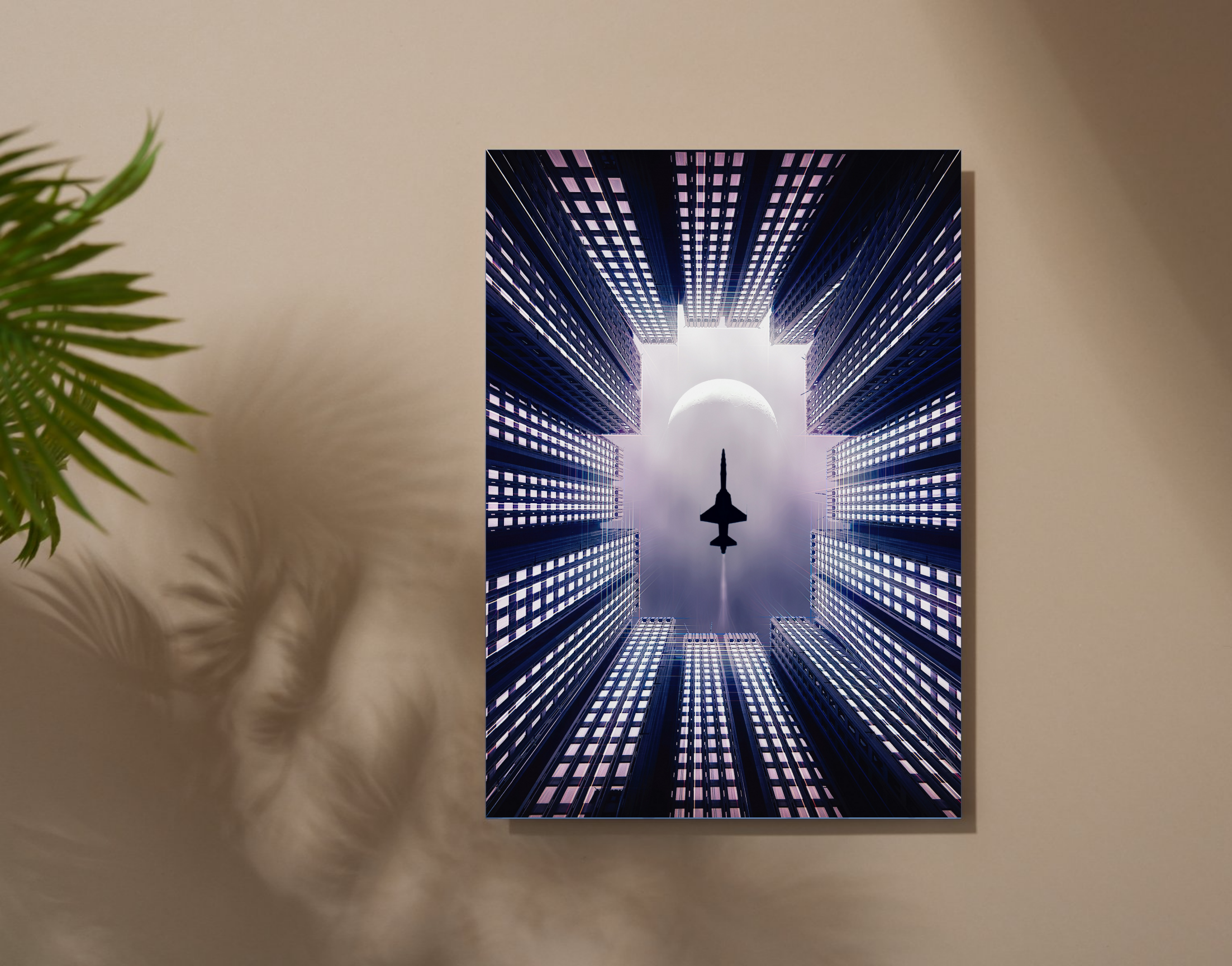 "REACH THE SKIES"- Shiny & Sturdy Metallic Poster Art That Pops & Sticks