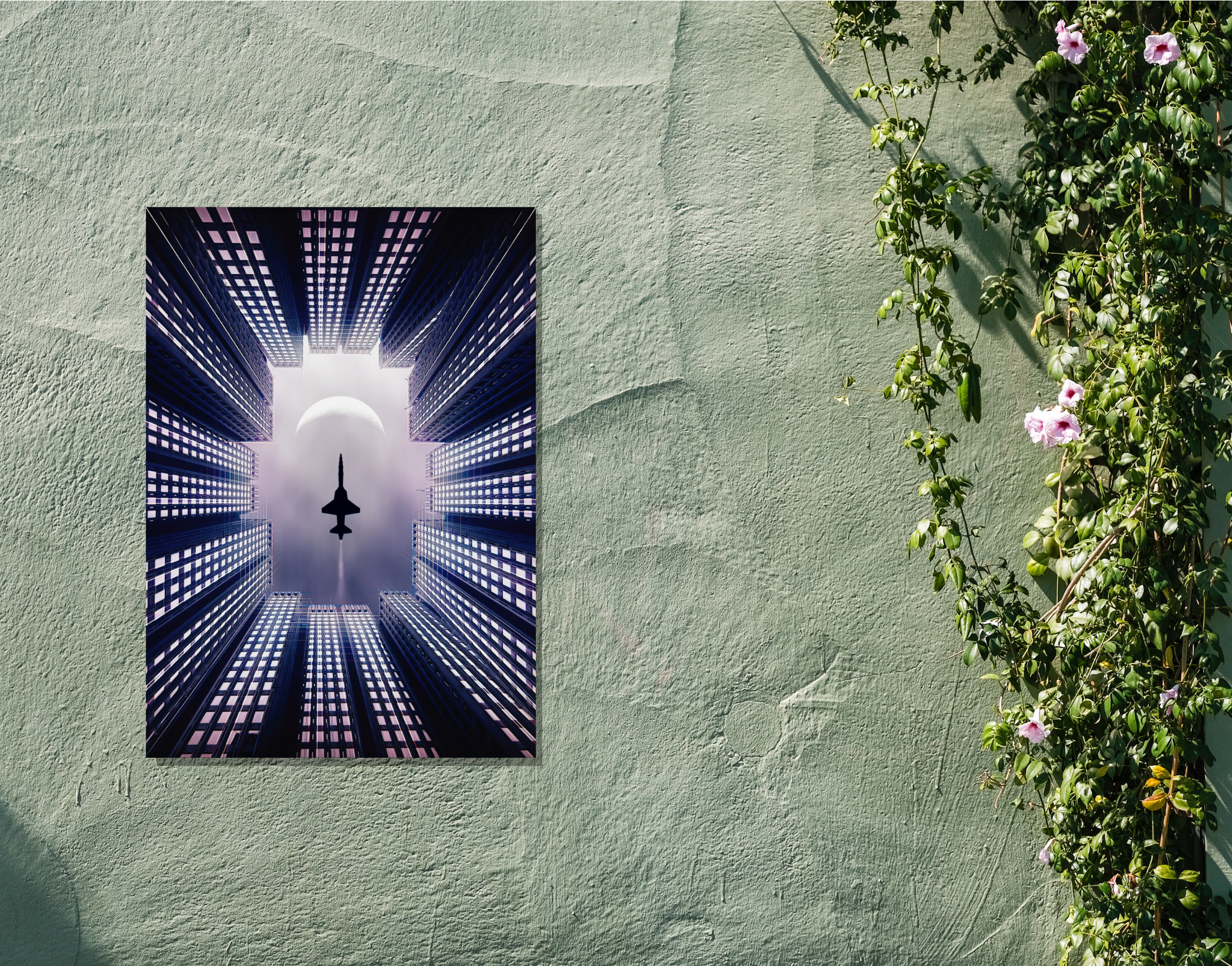 "REACH THE SKIES"- Shiny & Sturdy Metallic Poster Art That Pops & Sticks