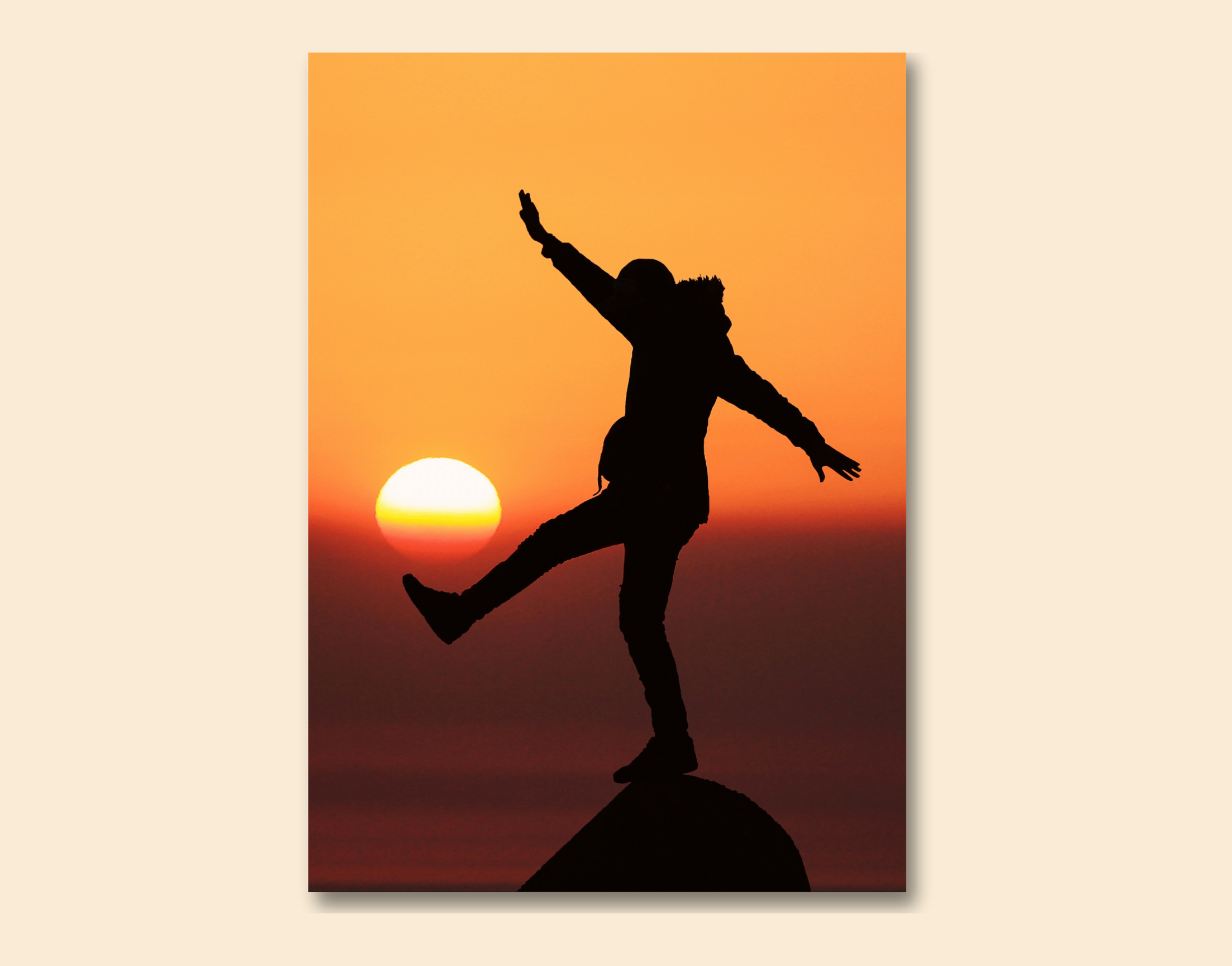 "DANCE ON THE CLIEF"- Shiny & Sturdy Metallic Poster Art That Pops & Sticks