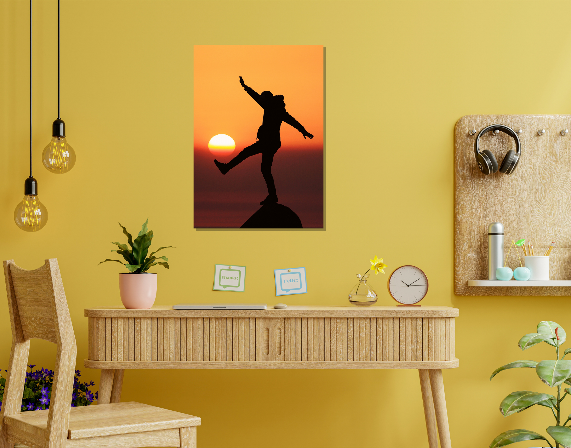 "DANCE ON THE CLIEF"- Shiny & Sturdy Metallic Poster Art That Pops & Sticks