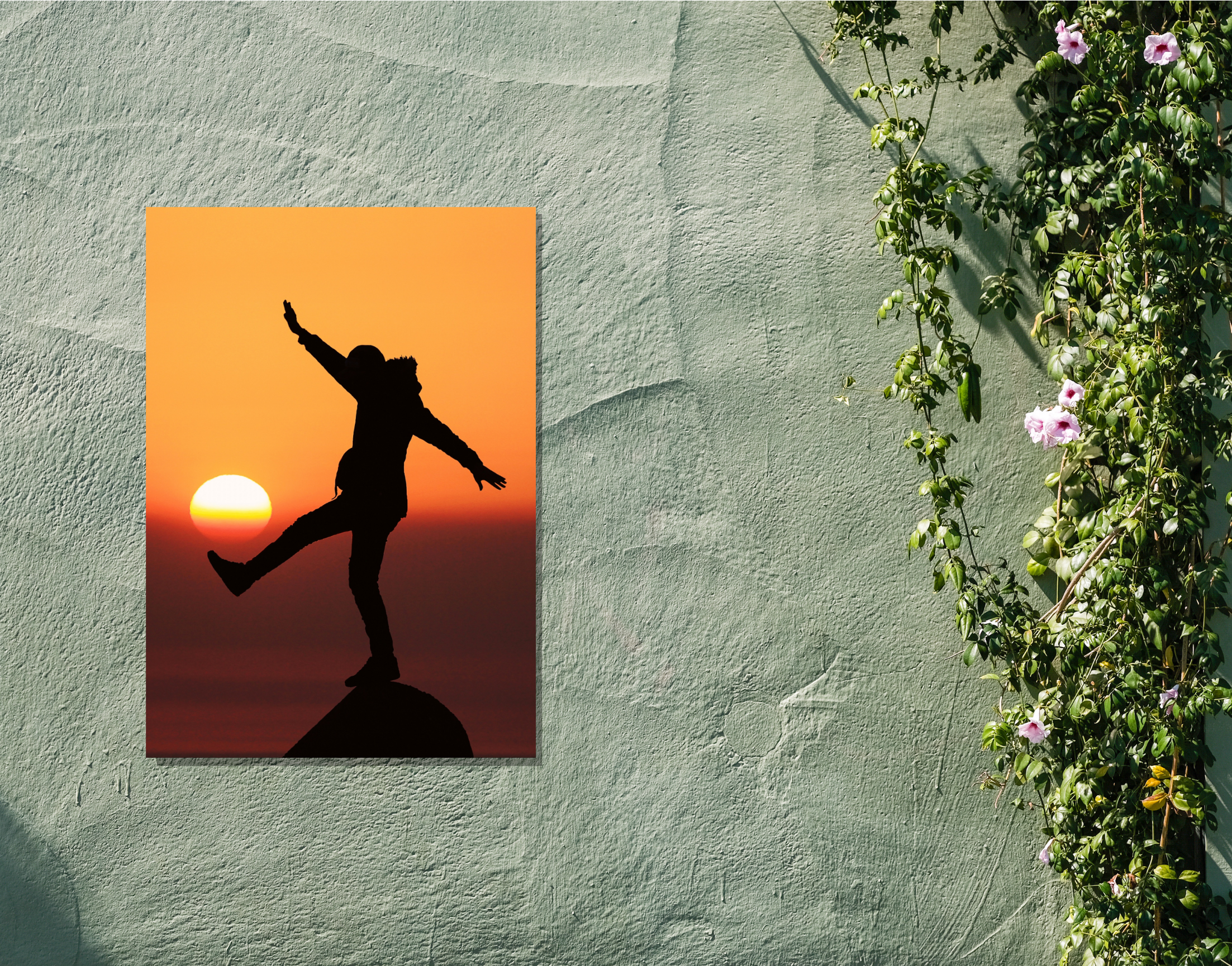 "DANCE ON THE CLIEF"- Shiny & Sturdy Metallic Poster Art That Pops & Sticks