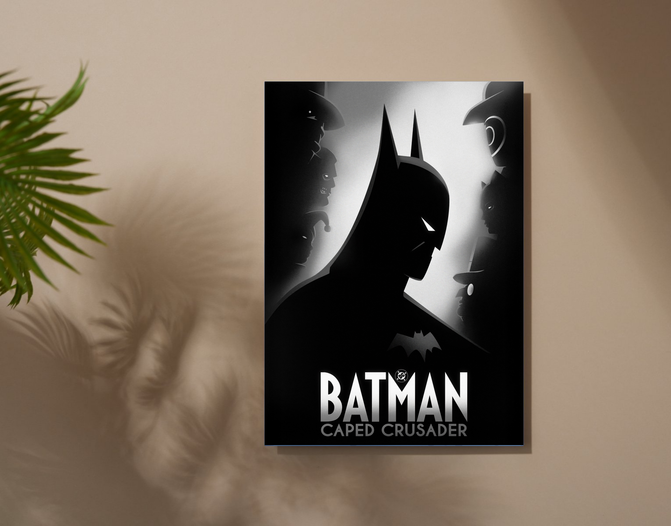 "BATMAN CAPED CRUSADER"- Shiny & Sturdy Metallic Poster Art That Pops & Sticks