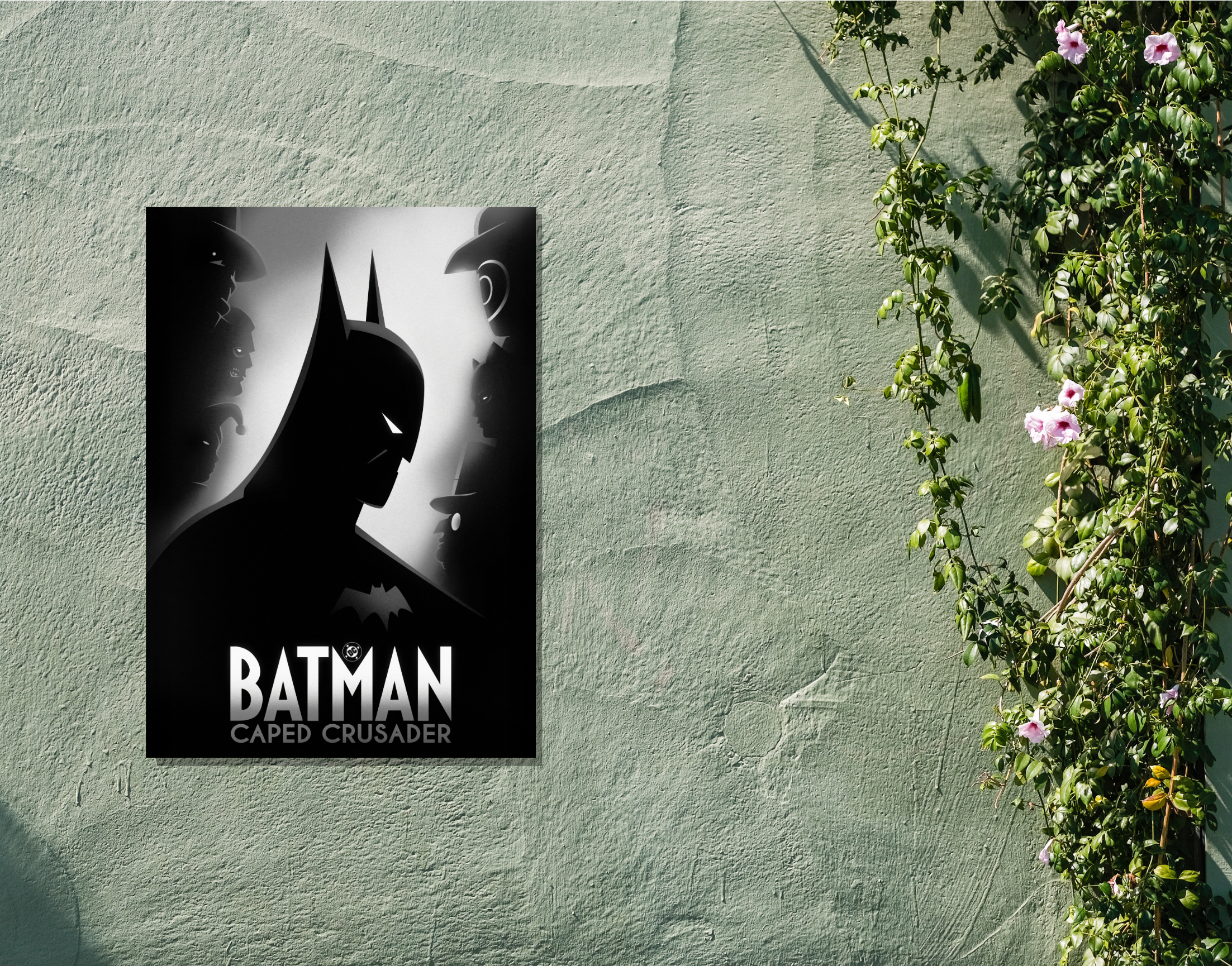 "BATMAN CAPED CRUSADER"- Shiny & Sturdy Metallic Poster Art That Pops & Sticks
