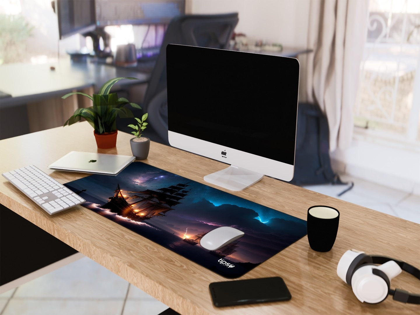 "In The Waves-Ship" Gaming Mousepad Elevate Your Gaming Experience