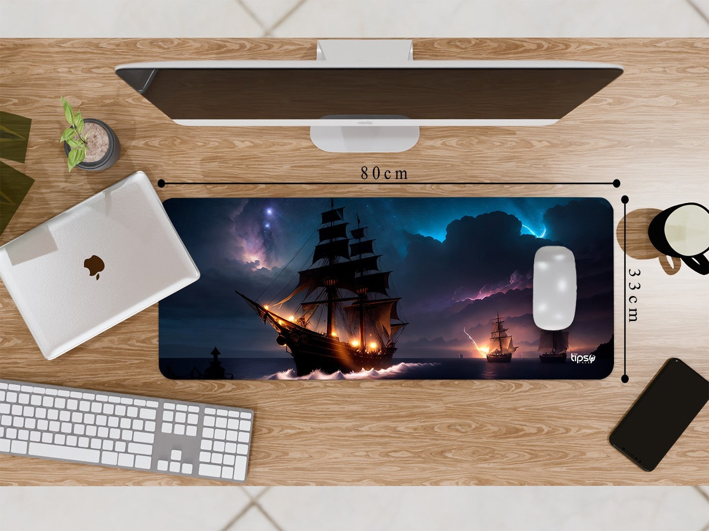 "In The Waves-Ship" Gaming Mousepad Elevate Your Gaming Experience