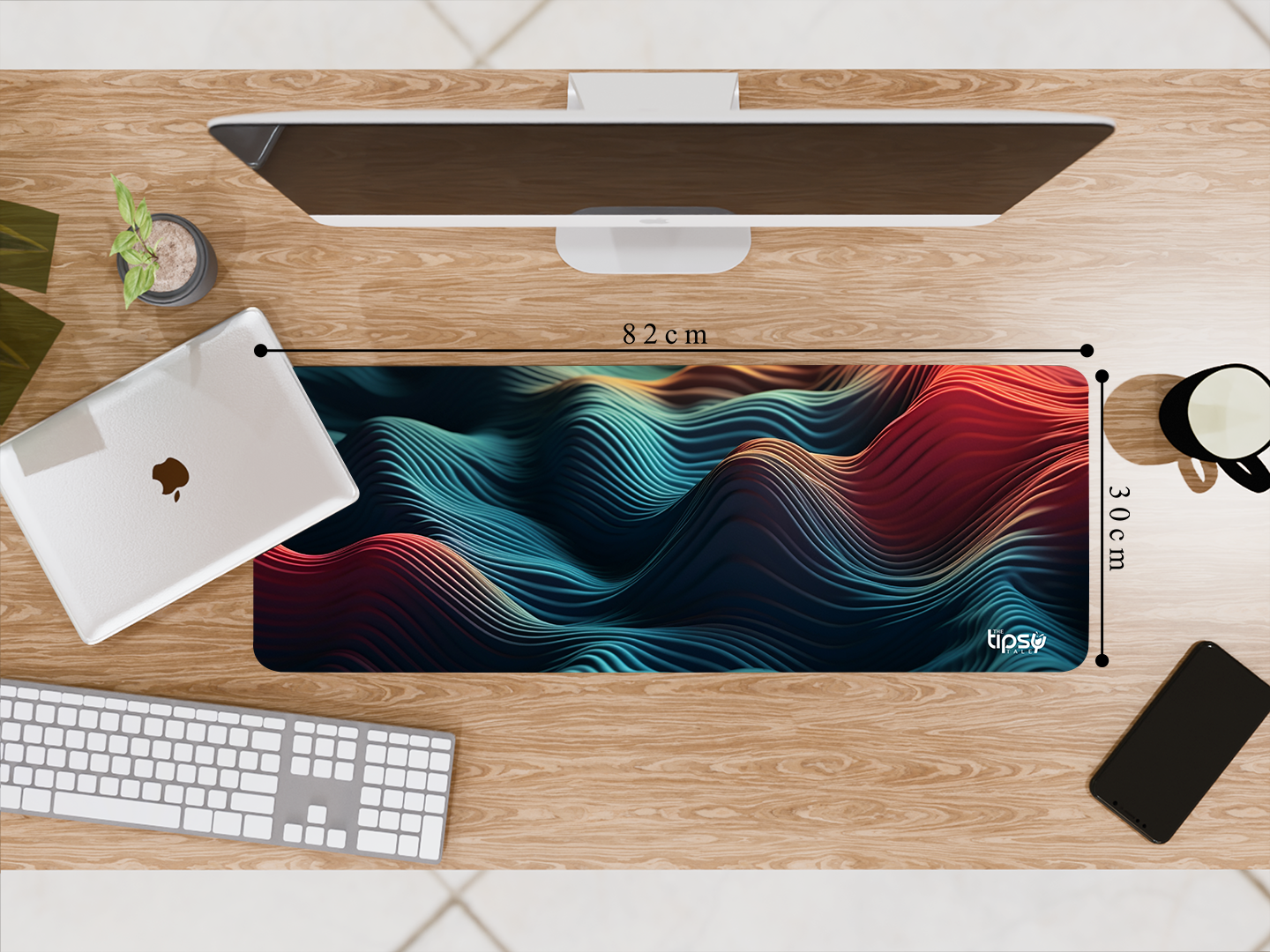 "Waves of Color" Gaming Mousepad Elevate Your Gaming Experience