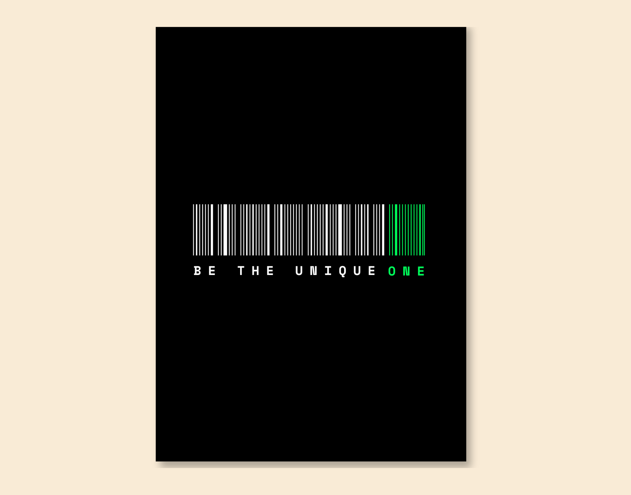 "BE THE UNIQUE ONE"- Shiny & Sturdy Metallic Poster Art That Pops & Sticks (Literally!)