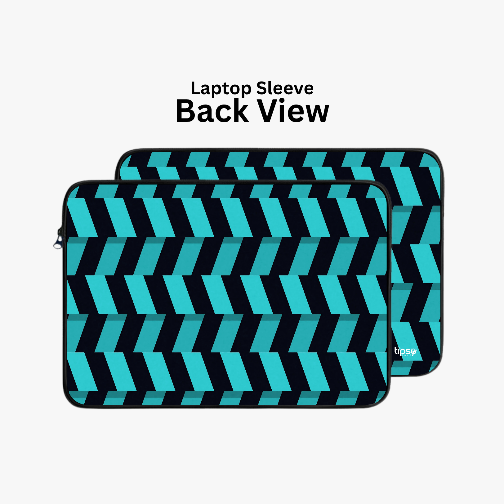 "BLACK AND BLUE STRIPE" Laptop Sleeves:Bold Modern Design for Every Size